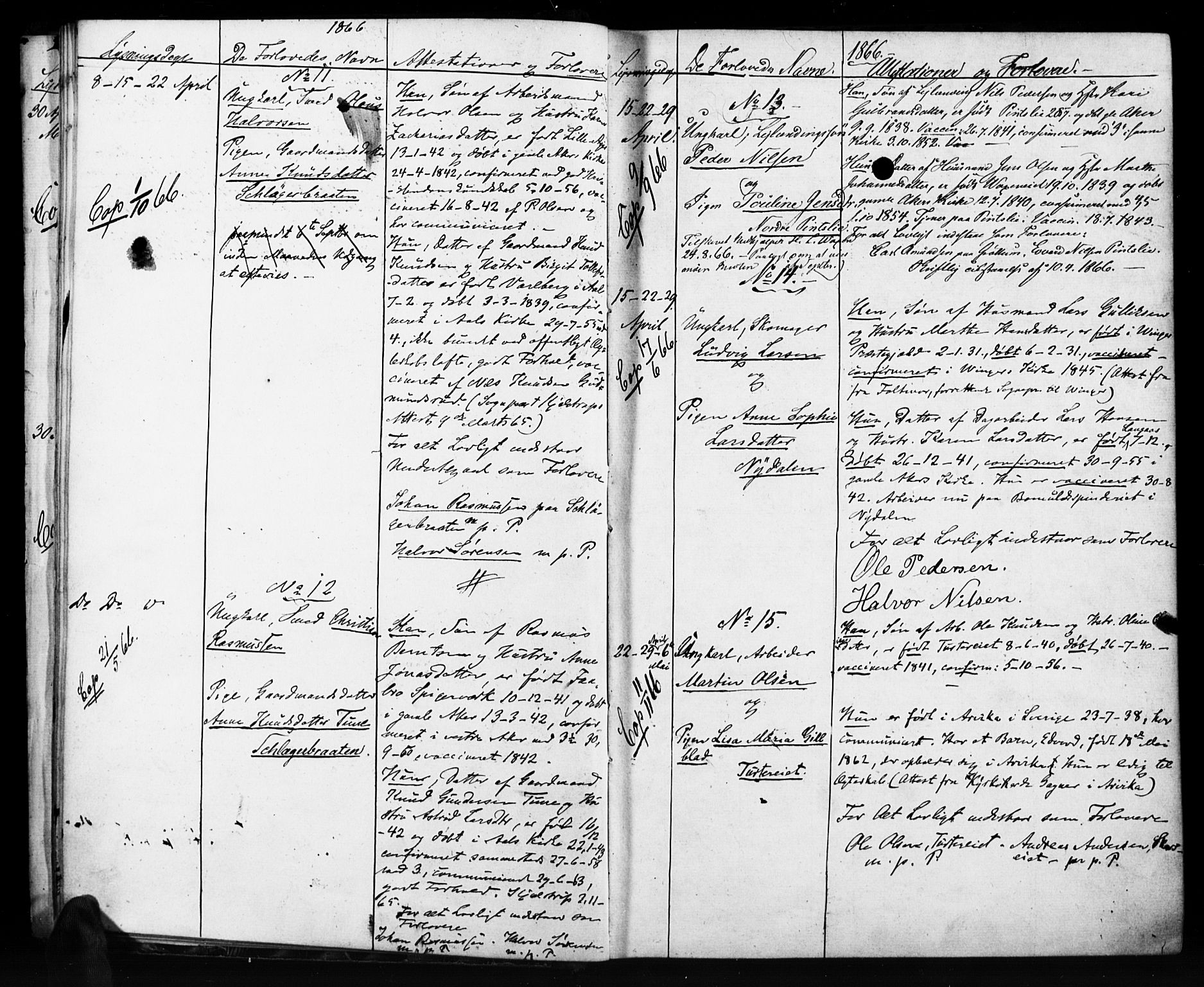 Vestre Aker prestekontor Kirkebøker, AV/SAO-A-10025/H/Ha/L0001: Banns register no. 1, 1865-1878