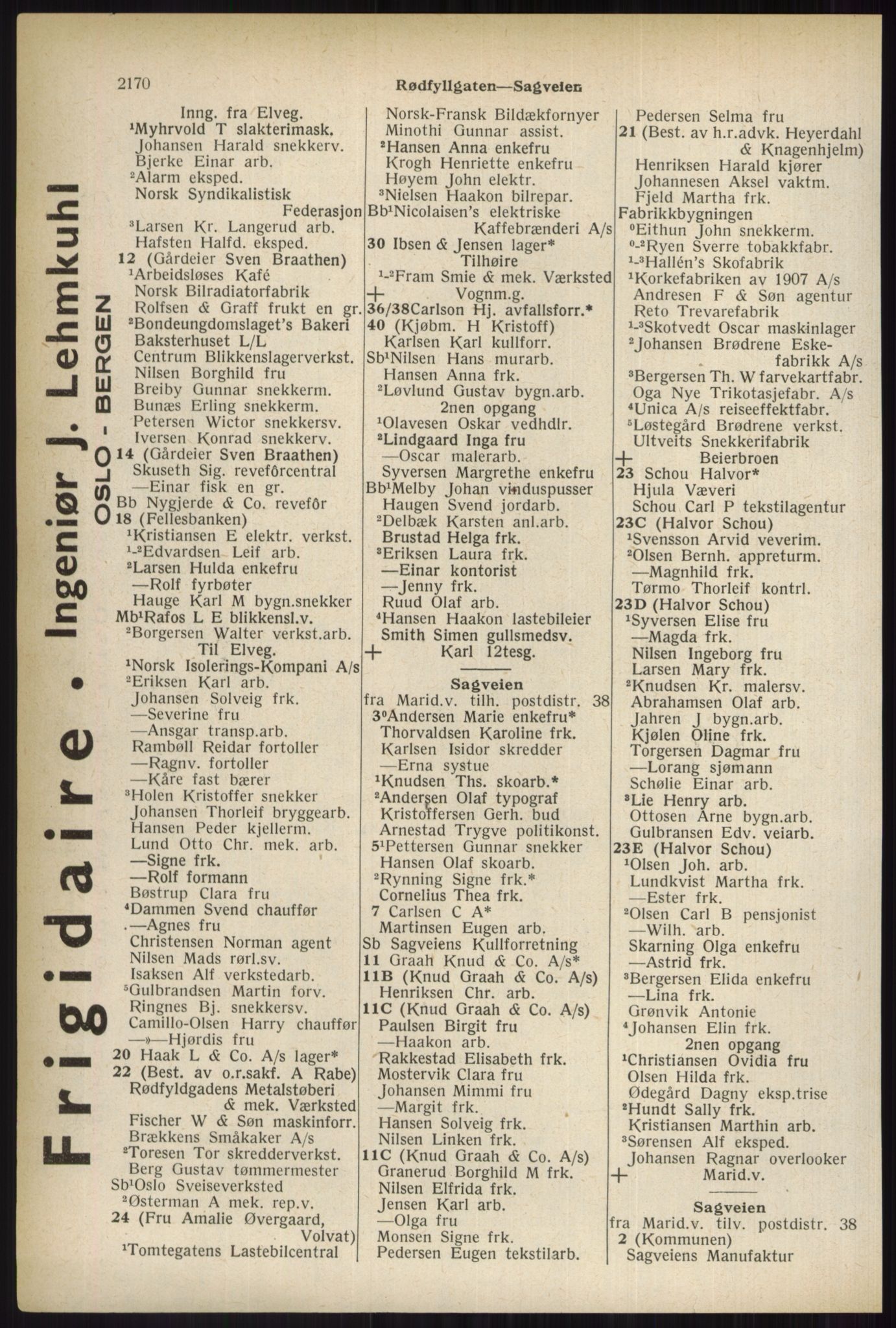 Kristiania/Oslo adressebok, PUBL/-, 1937, p. 2170