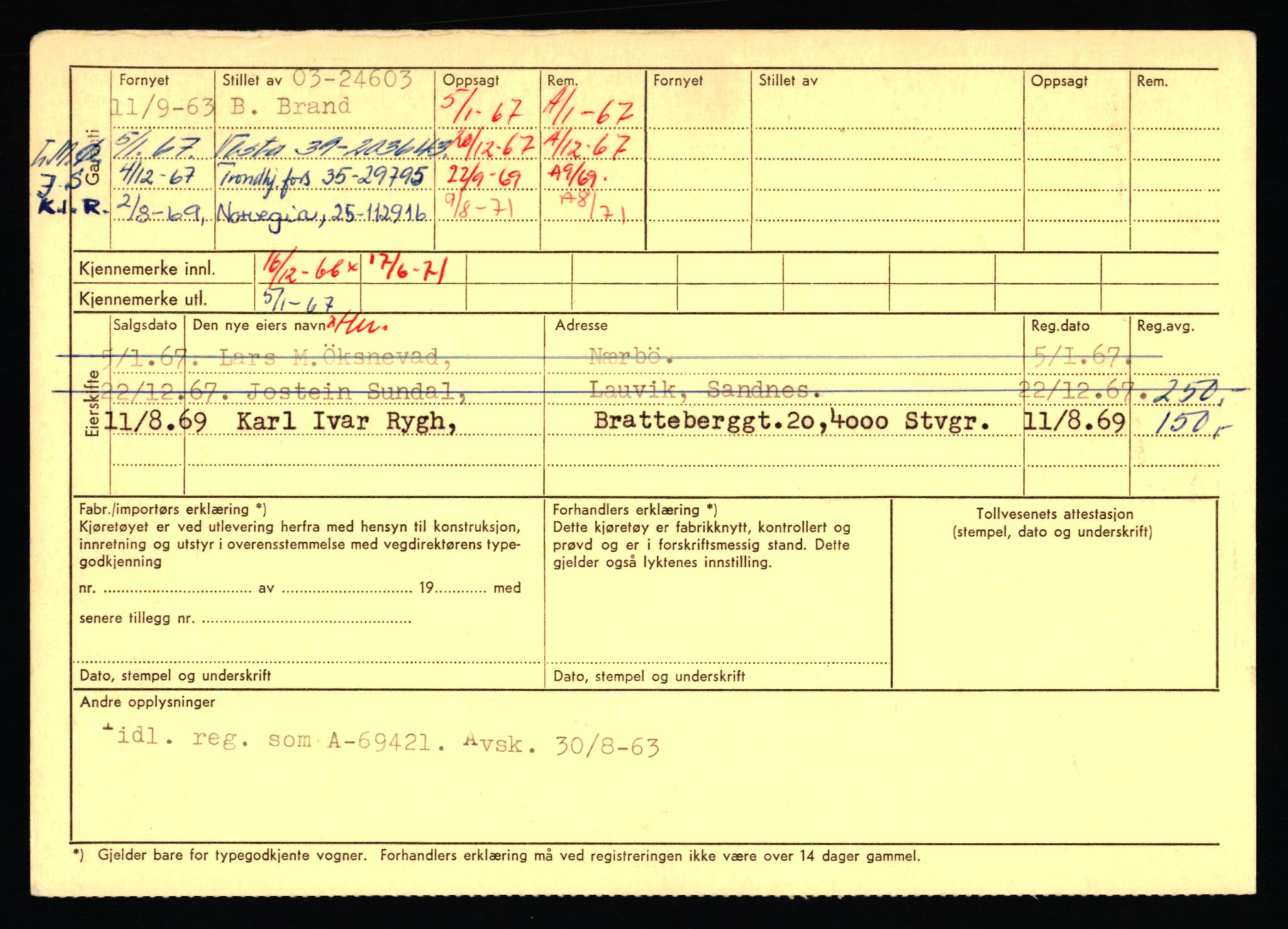 Stavanger trafikkstasjon, AV/SAST-A-101942/0/F/L0068: L-75000 - L-76799, 1930-1971, p. 144