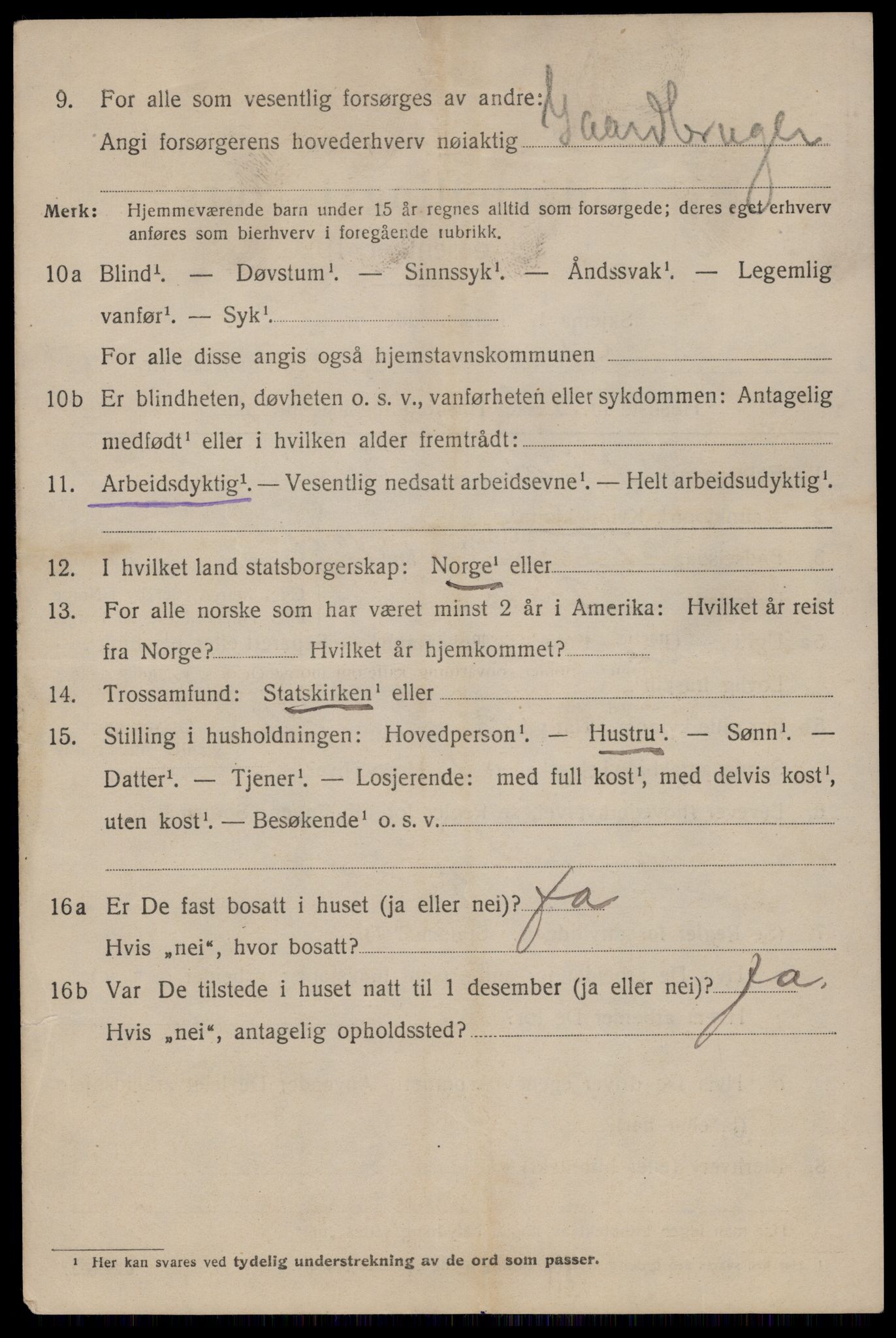 SAST, 1920 census for Stavanger, 1920, p. 99239