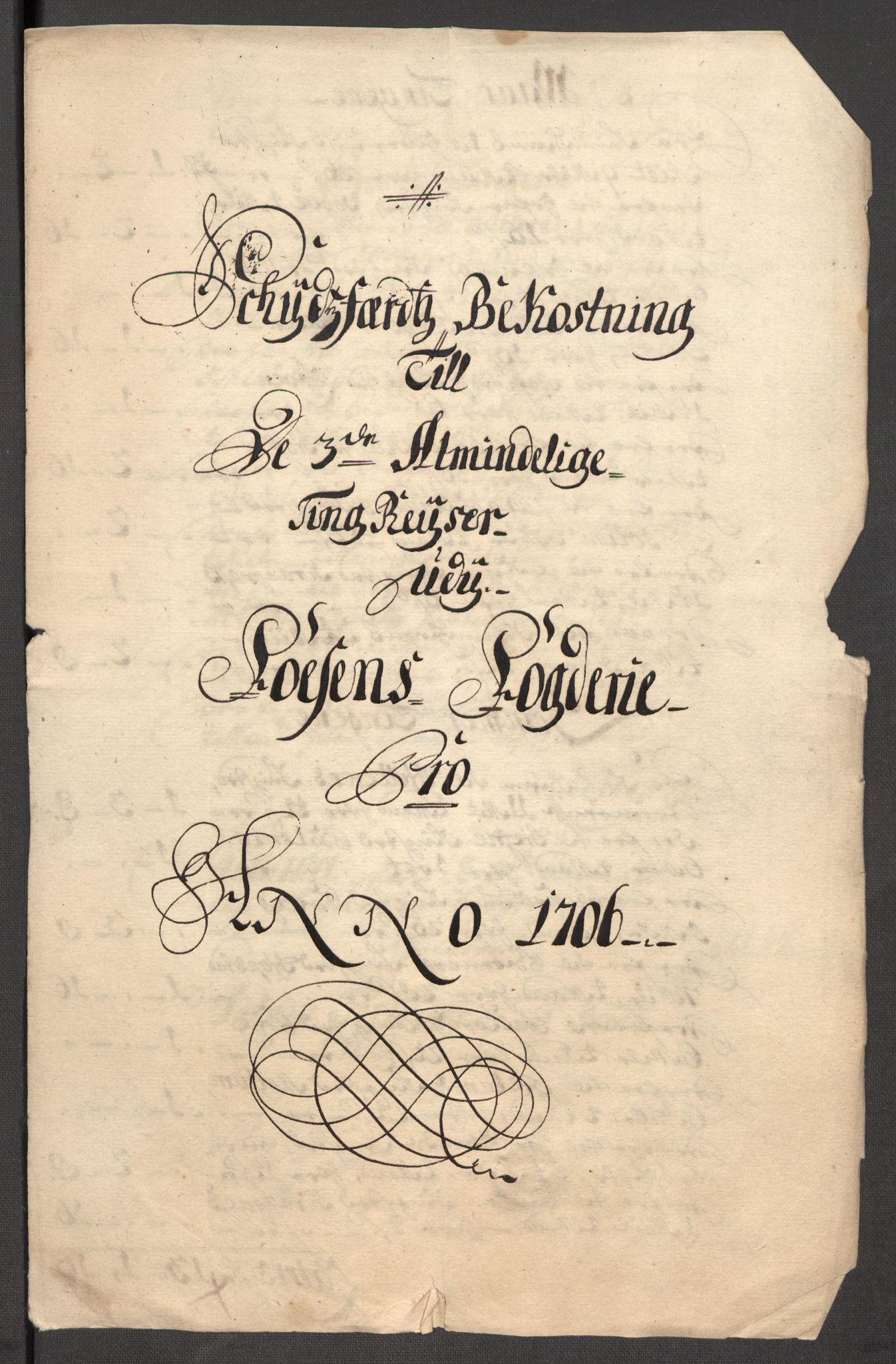 Rentekammeret inntil 1814, Reviderte regnskaper, Fogderegnskap, RA/EA-4092/R57/L3857: Fogderegnskap Fosen, 1706-1707, p. 171