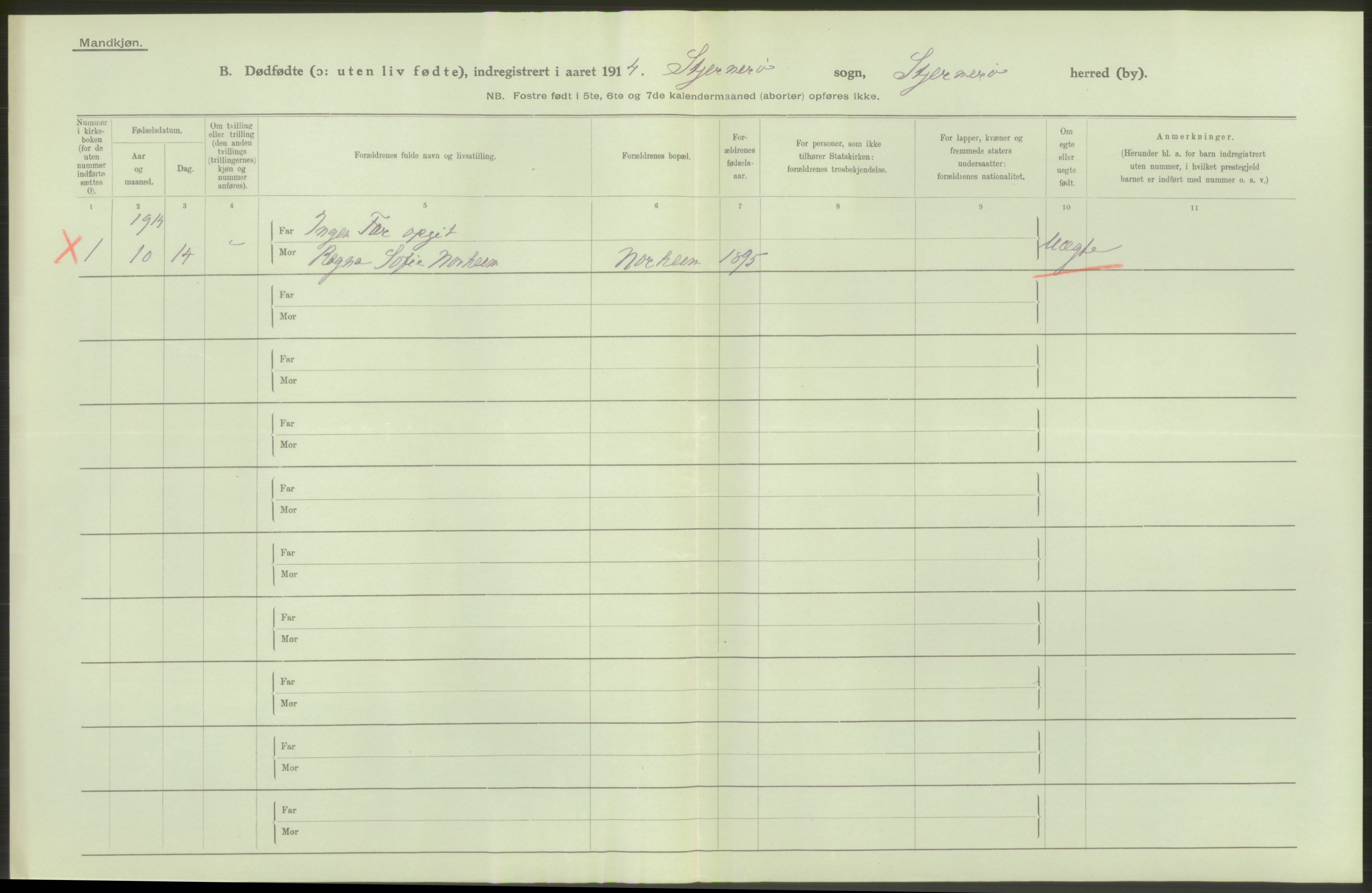 Statistisk sentralbyrå, Sosiodemografiske emner, Befolkning, AV/RA-S-2228/D/Df/Dfb/Dfbd/L0026: Stavanger amt: Døde, dødfødte. Bygder og byer., 1914, p. 50