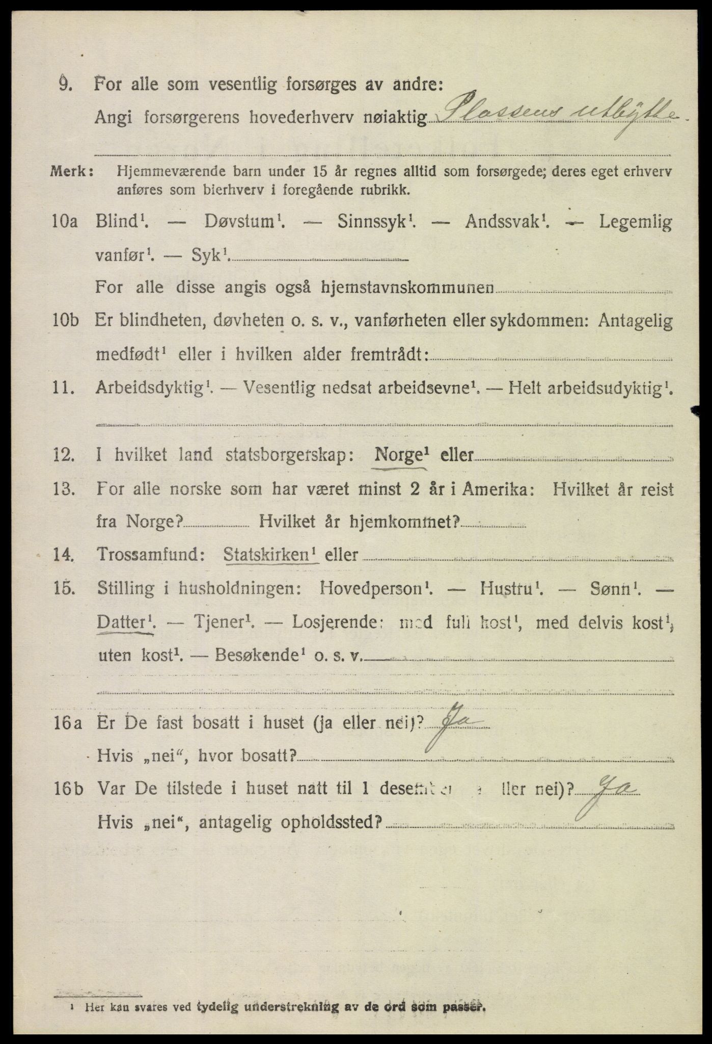 SAH, 1920 census for Vardal, 1920, p. 2644