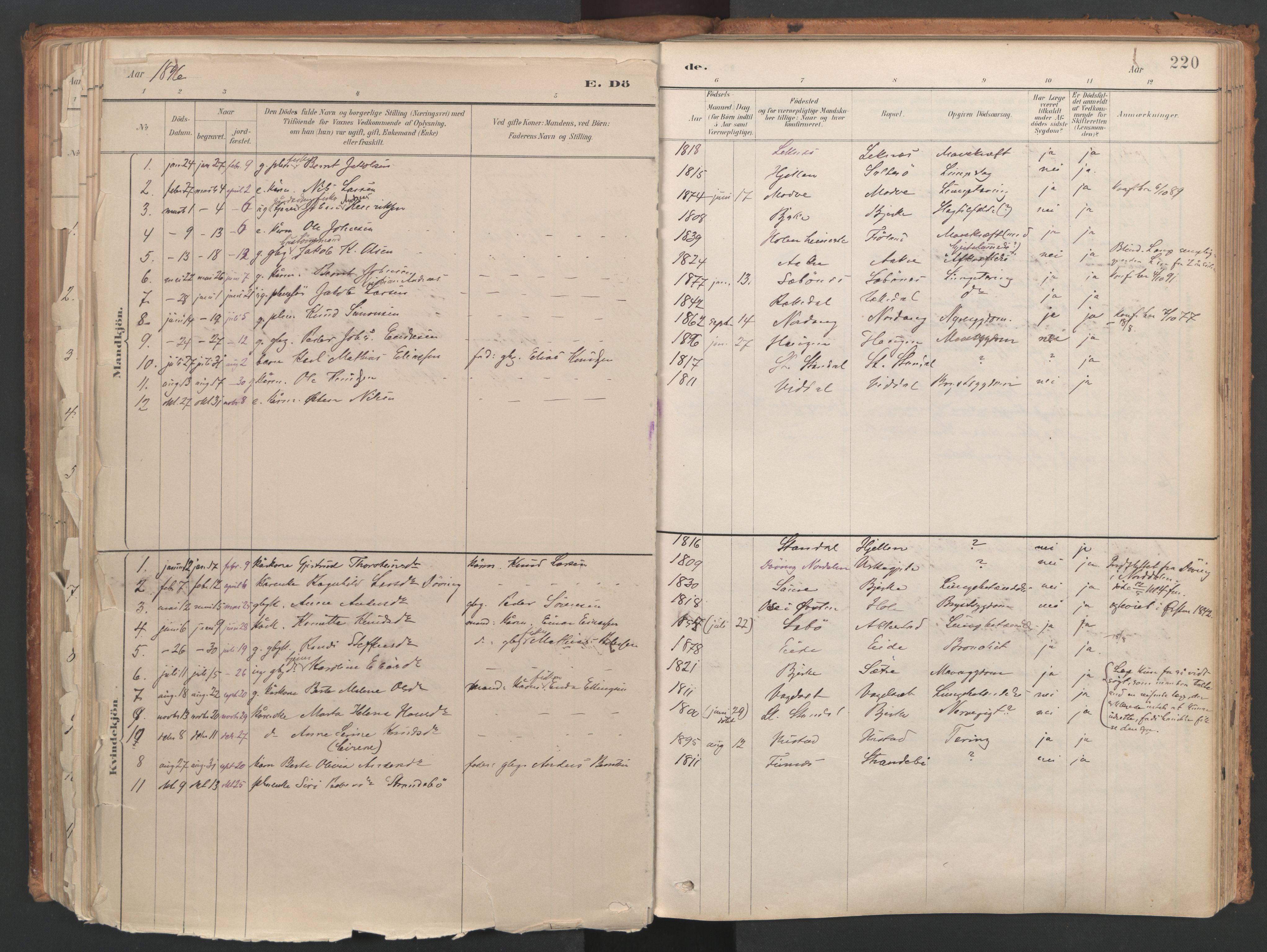 Ministerialprotokoller, klokkerbøker og fødselsregistre - Møre og Romsdal, AV/SAT-A-1454/515/L0211: Parish register (official) no. 515A07, 1886-1910, p. 220