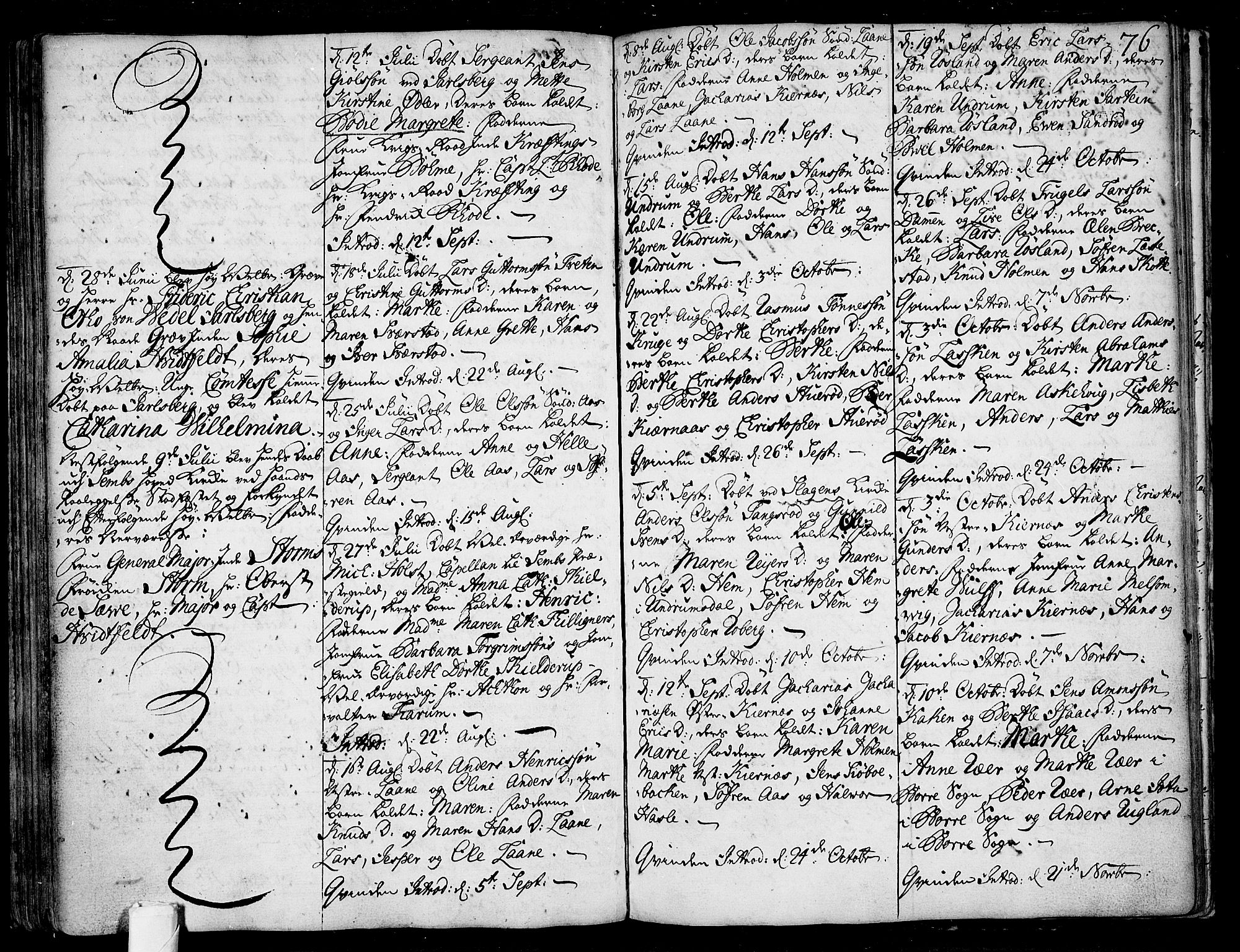 Sem kirkebøker, SAKO/A-5/F/Fa/L0001: Parish register (official) no. I 1, 1702-1763, p. 76