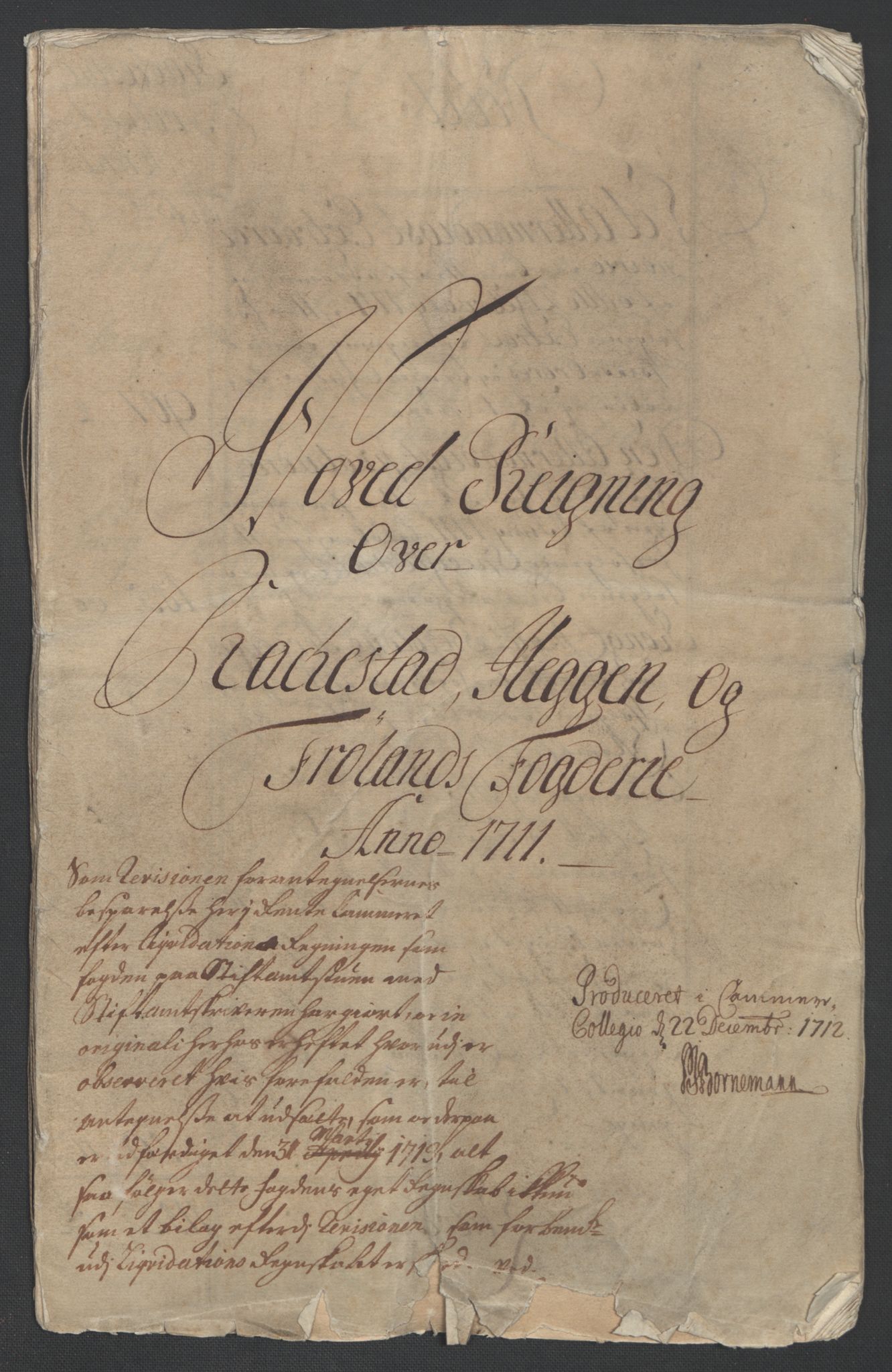 Rentekammeret inntil 1814, Reviderte regnskaper, Fogderegnskap, AV/RA-EA-4092/R07/L0303: Fogderegnskap Rakkestad, Heggen og Frøland, 1711, p. 3