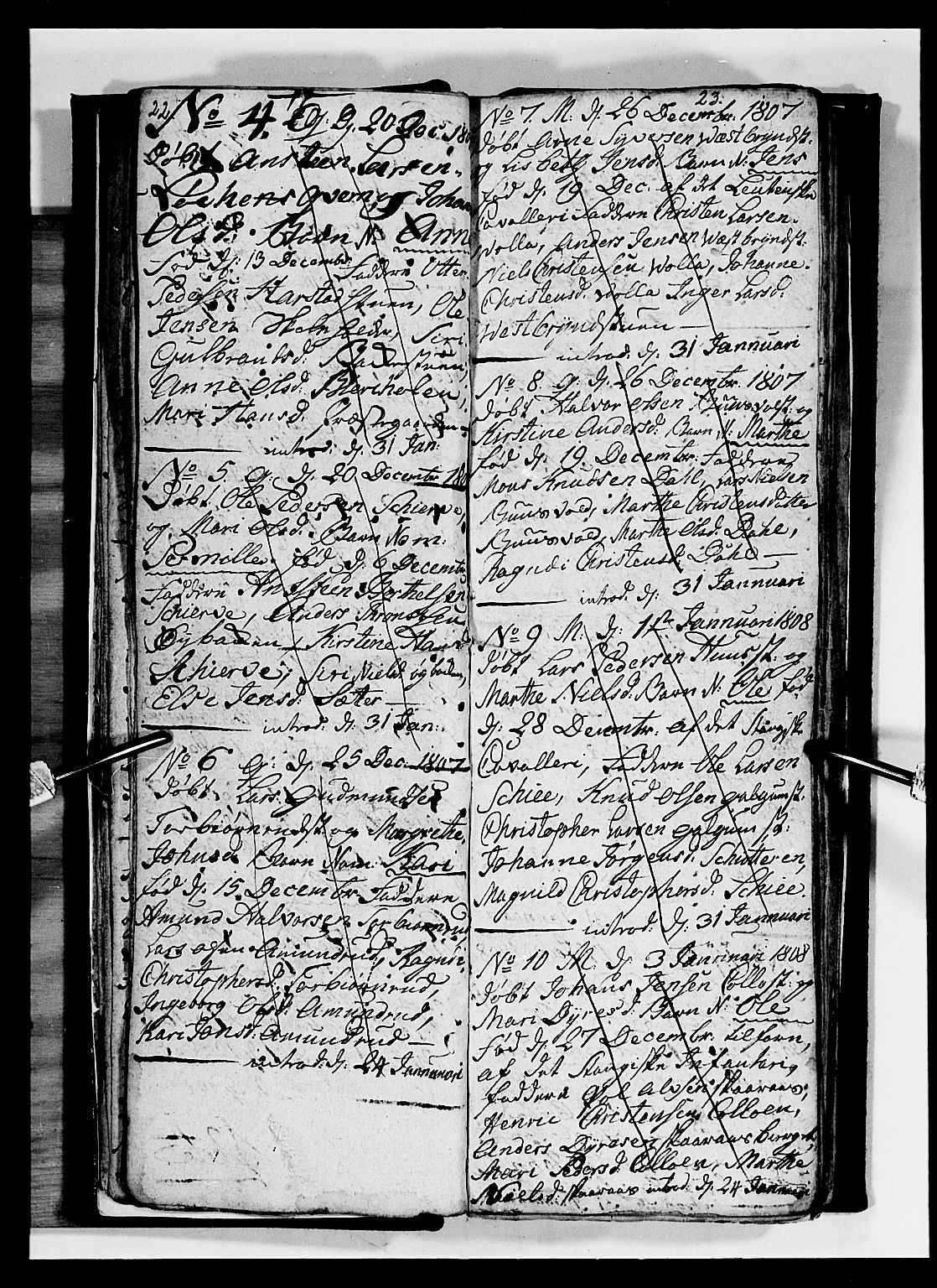 Romedal prestekontor, AV/SAH-PREST-004/L/L0004: Parish register (copy) no. 4, 1807-1814, p. 22-23