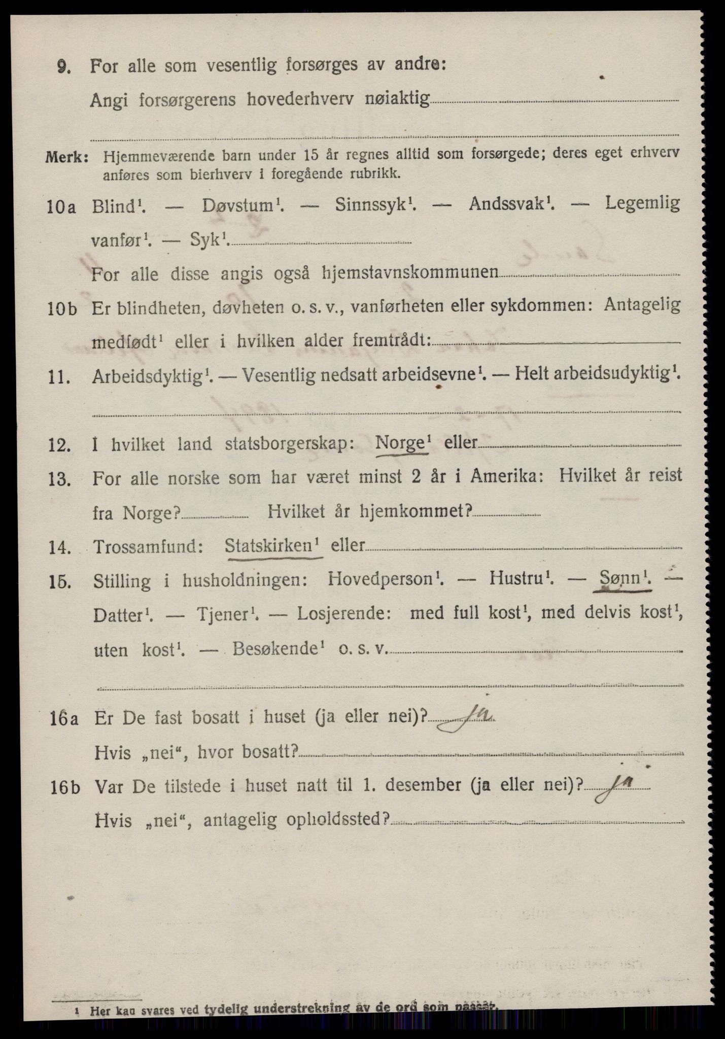 SAT, 1920 census for Sande (MR), 1920, p. 5737