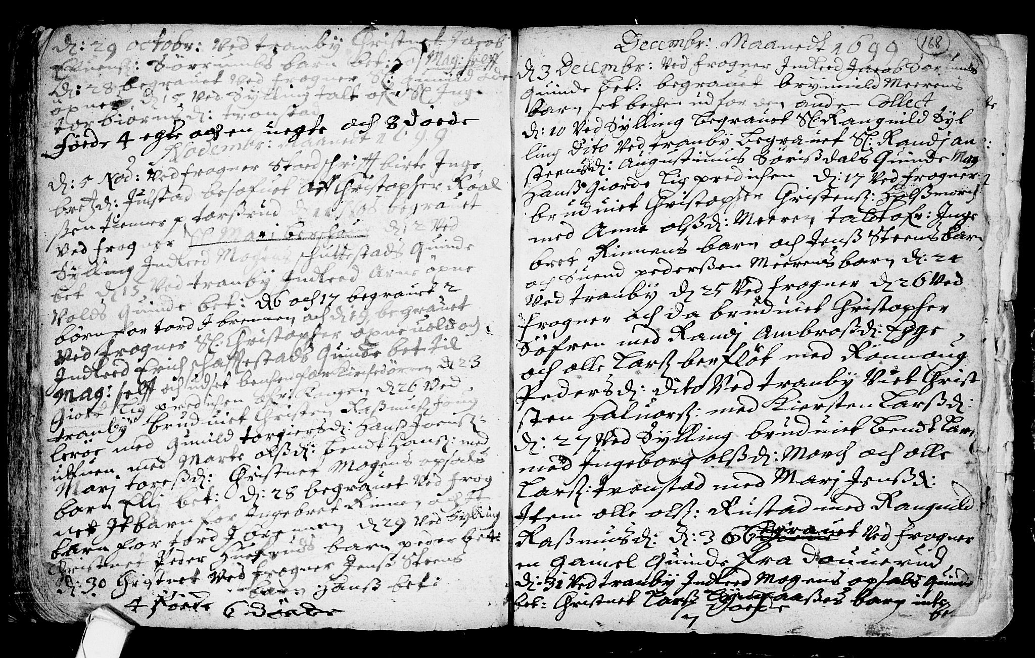 Lier kirkebøker, SAKO/A-230/F/Fa/L0001: Parish register (official) no. I 1, 1672-1701, p. 168