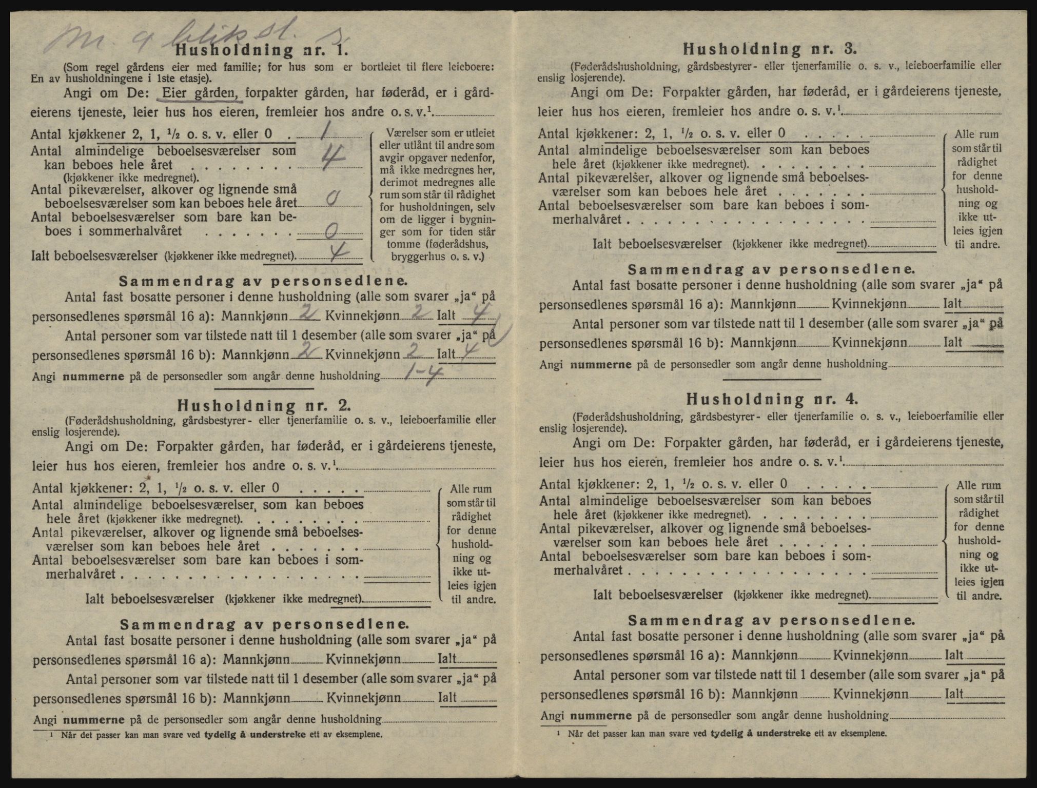 SAO, 1920 census for Glemmen, 1920, p. 1242