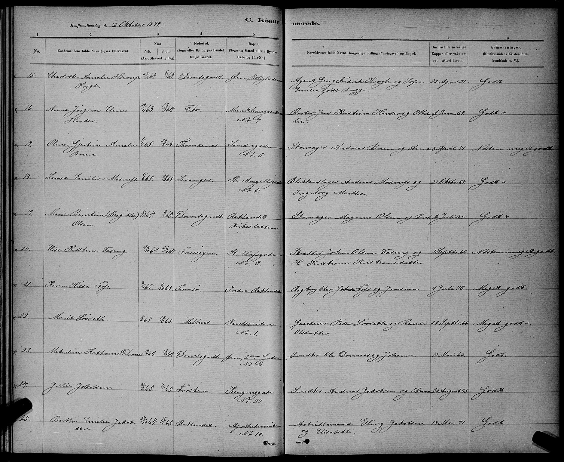 Ministerialprotokoller, klokkerbøker og fødselsregistre - Sør-Trøndelag, AV/SAT-A-1456/601/L0091: Parish register (copy) no. 601C09, 1878-1883