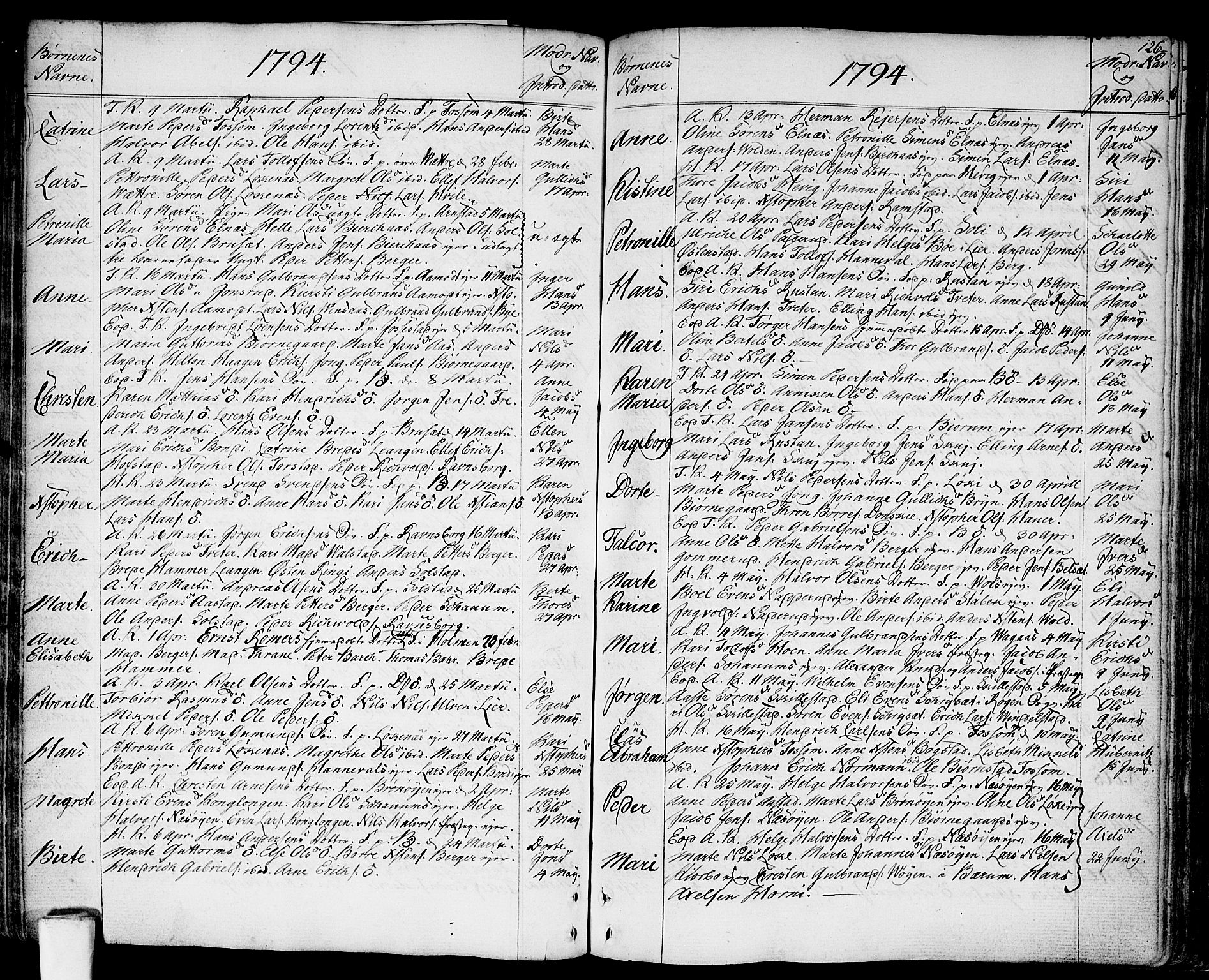 Asker prestekontor Kirkebøker, AV/SAO-A-10256a/F/Fa/L0003: Parish register (official) no. I 3, 1767-1807, p. 126