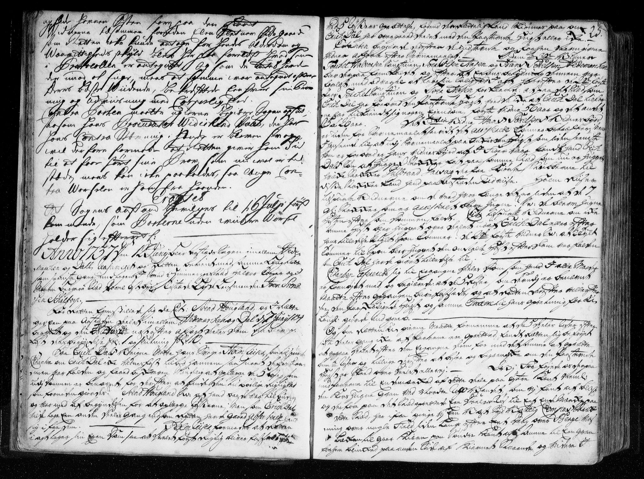 Heggen og Frøland sorenskriveri I, AV/SAO-A-11556/F/Fb/L0043: Tingbok, 1737-1743, p. 24b-25a