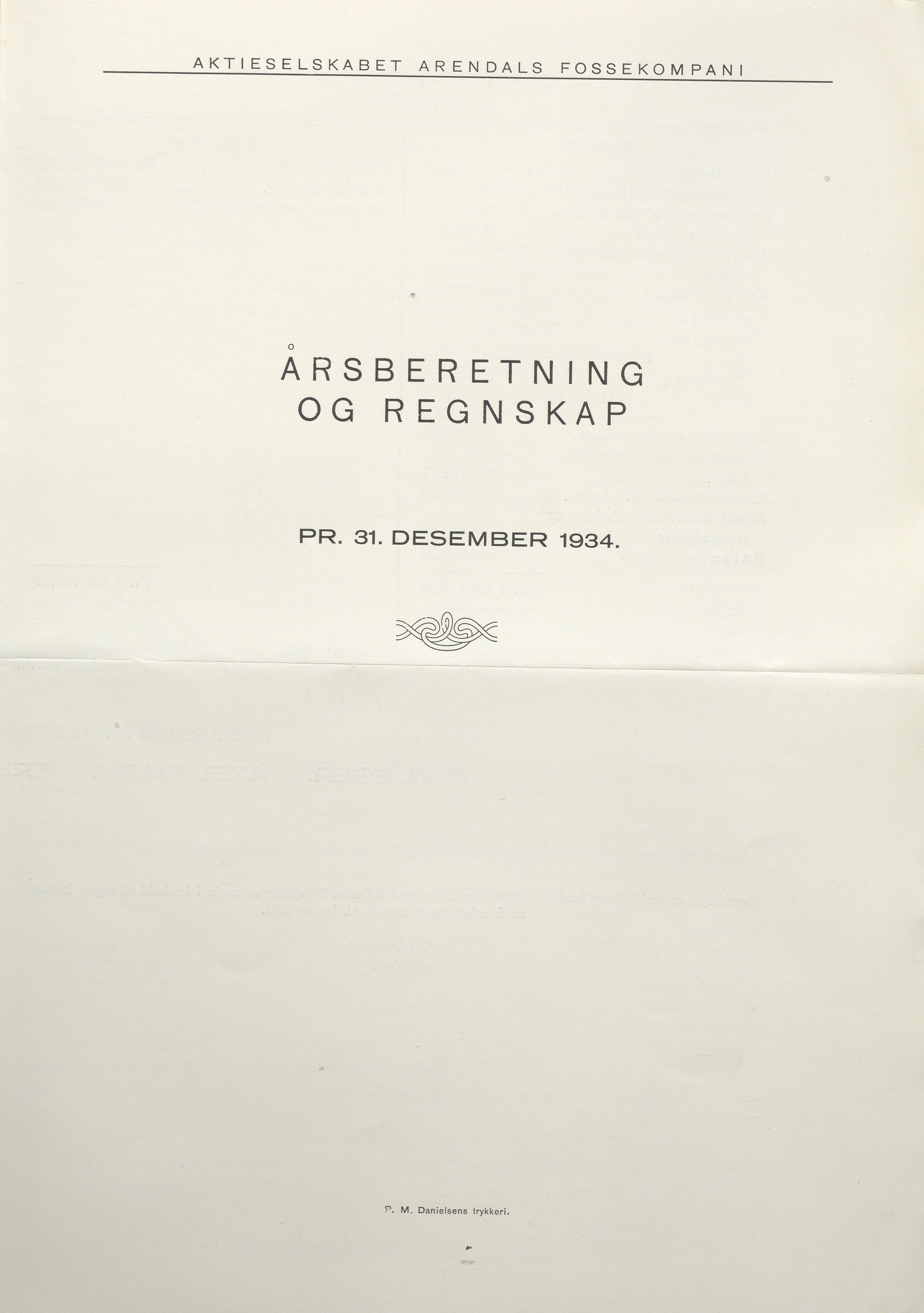 Arendals Fossekompani, AAKS/PA-2413/X/X01/L0001/0009: Beretninger, regnskap, balansekonto, gevinst- og tapskonto / Årsberetning og regnskap 1928 - 1935, 1928-1935, p. 19