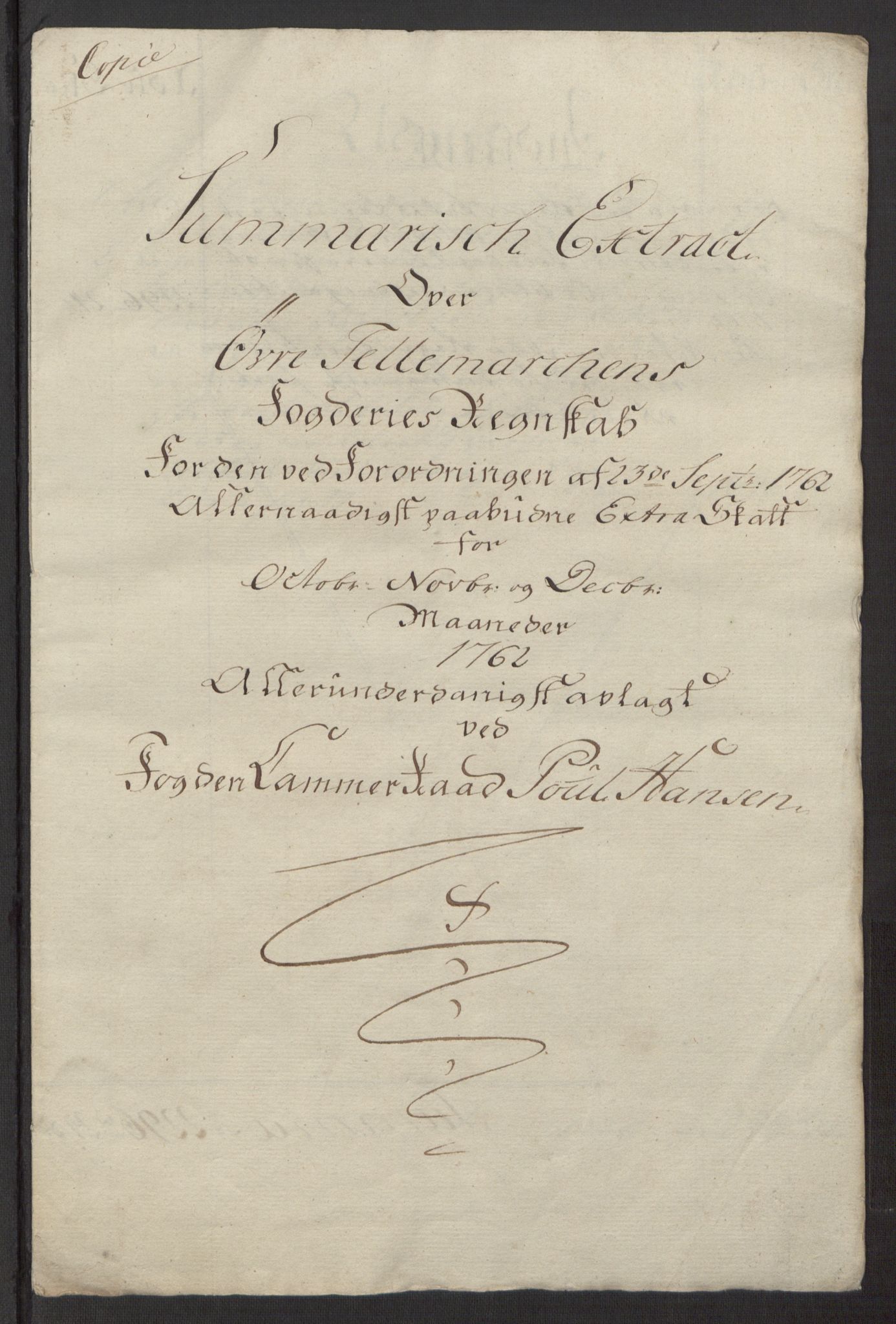 Rentekammeret inntil 1814, Reviderte regnskaper, Fogderegnskap, RA/EA-4092/R38/L2293: Ekstraskatten Øvre Telemark, 1762-1770, p. 10