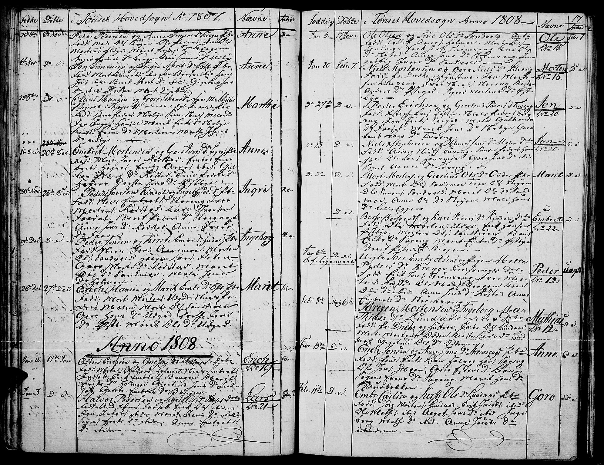 Tynset prestekontor, SAH/PREST-058/H/Ha/Haa/L0015: Parish register (official) no. 15, 1801-1814, p. 17