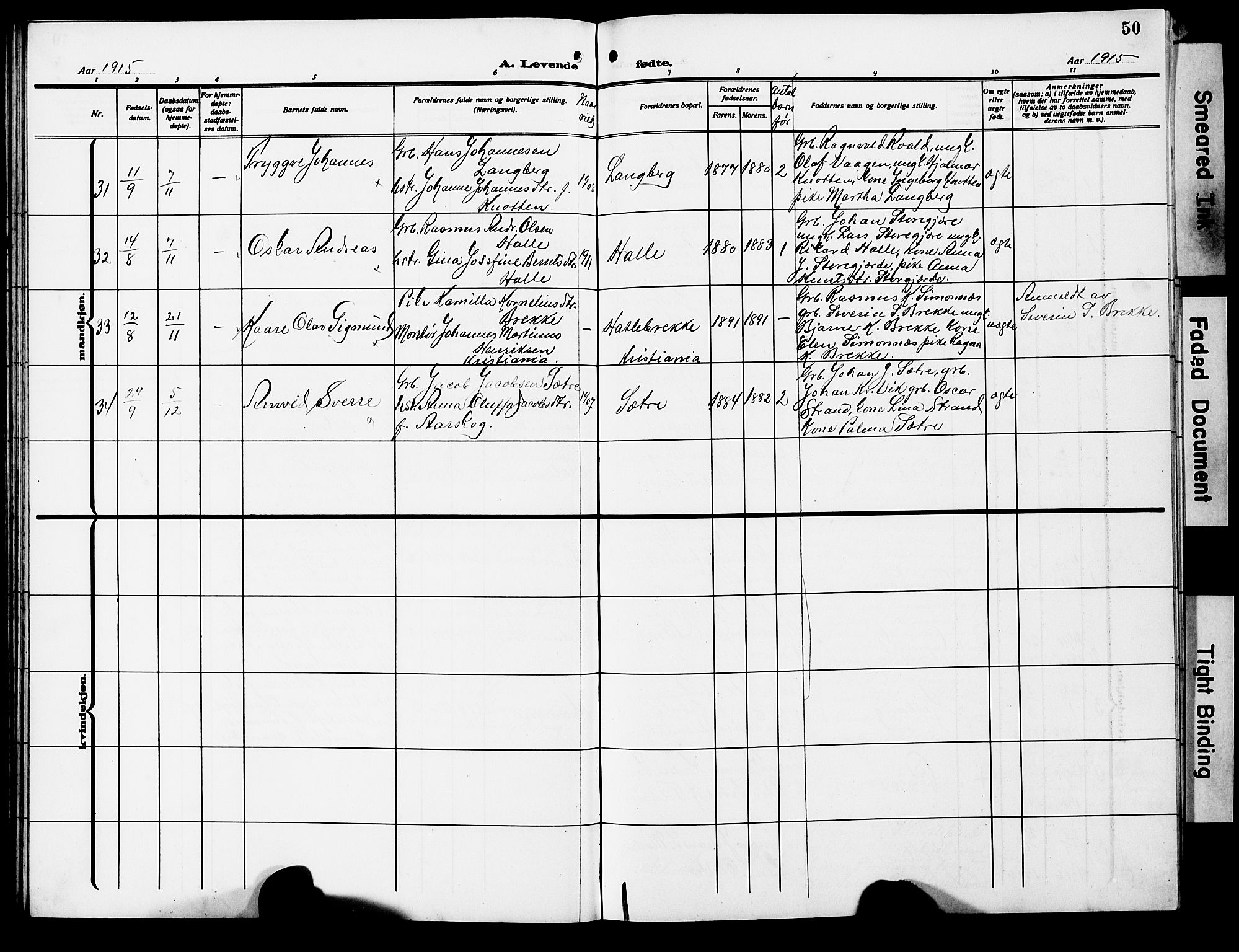 Ministerialprotokoller, klokkerbøker og fødselsregistre - Møre og Romsdal, AV/SAT-A-1454/503/L0050: Parish register (copy) no. 503C05, 1909-1922, p. 50