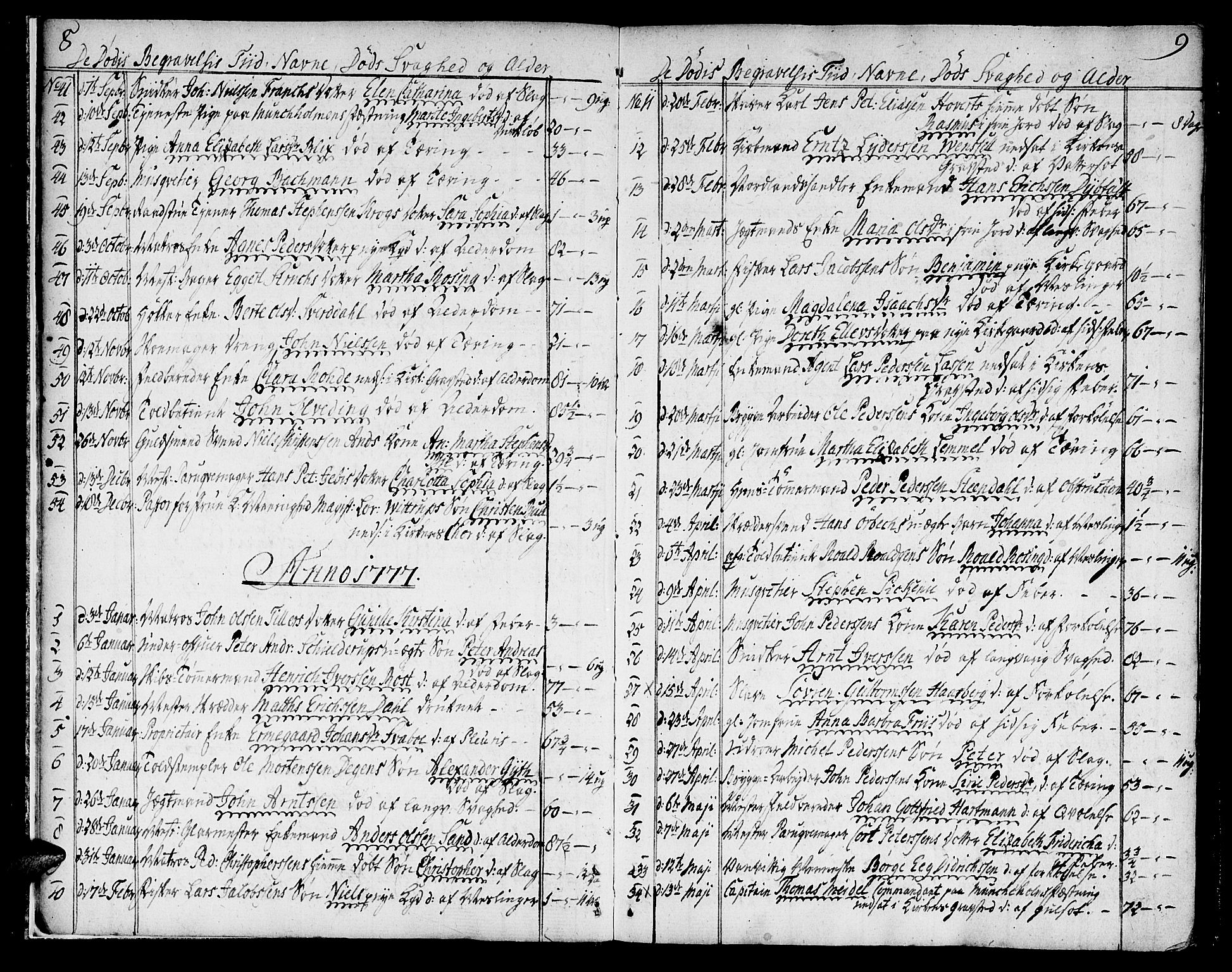 Ministerialprotokoller, klokkerbøker og fødselsregistre - Sør-Trøndelag, SAT/A-1456/602/L0106: Parish register (official) no. 602A04, 1774-1814, p. 8-9