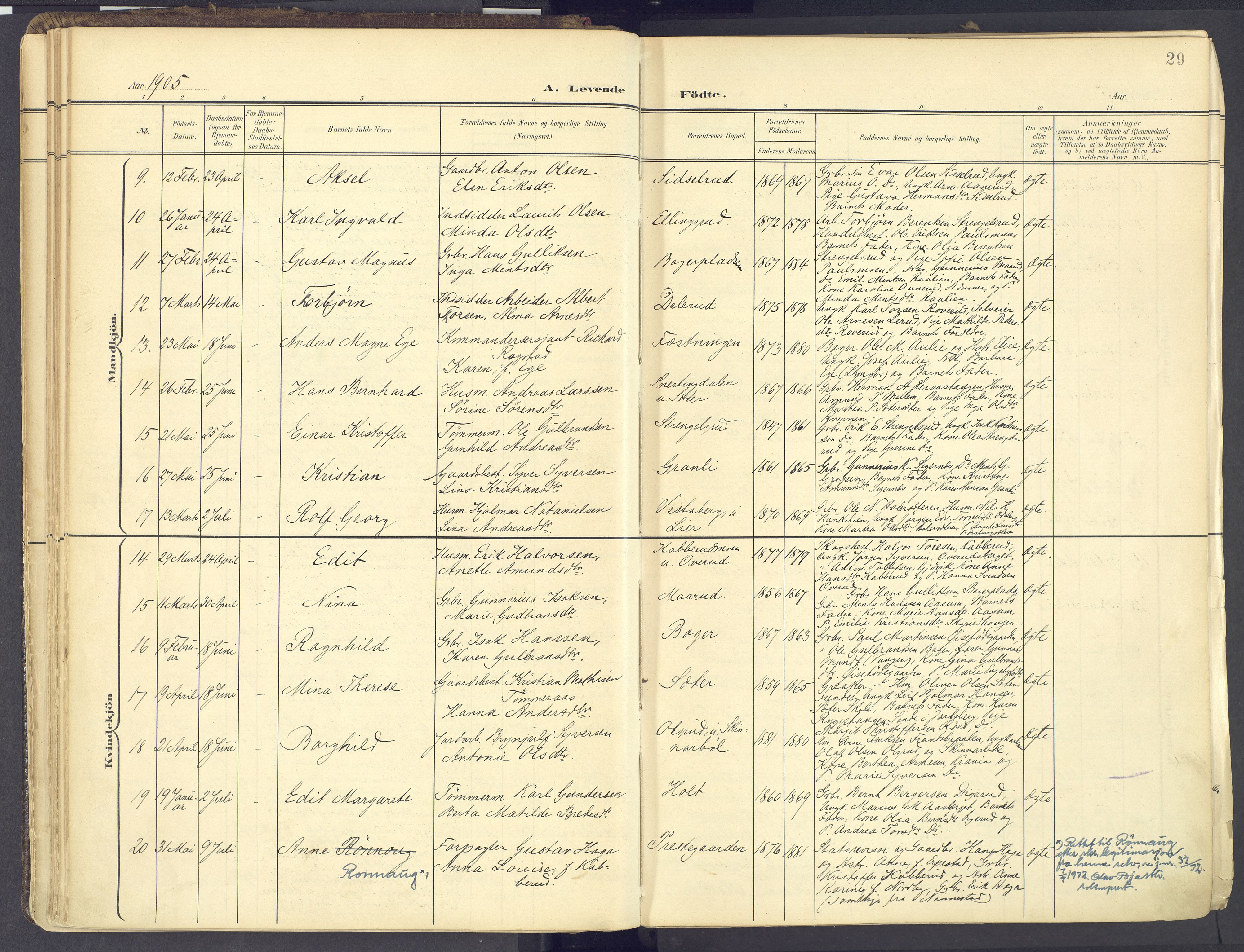 Vinger prestekontor, AV/SAH-PREST-024/H/Ha/Haa/L0017: Parish register (official) no. 17, 1901-1927, p. 29