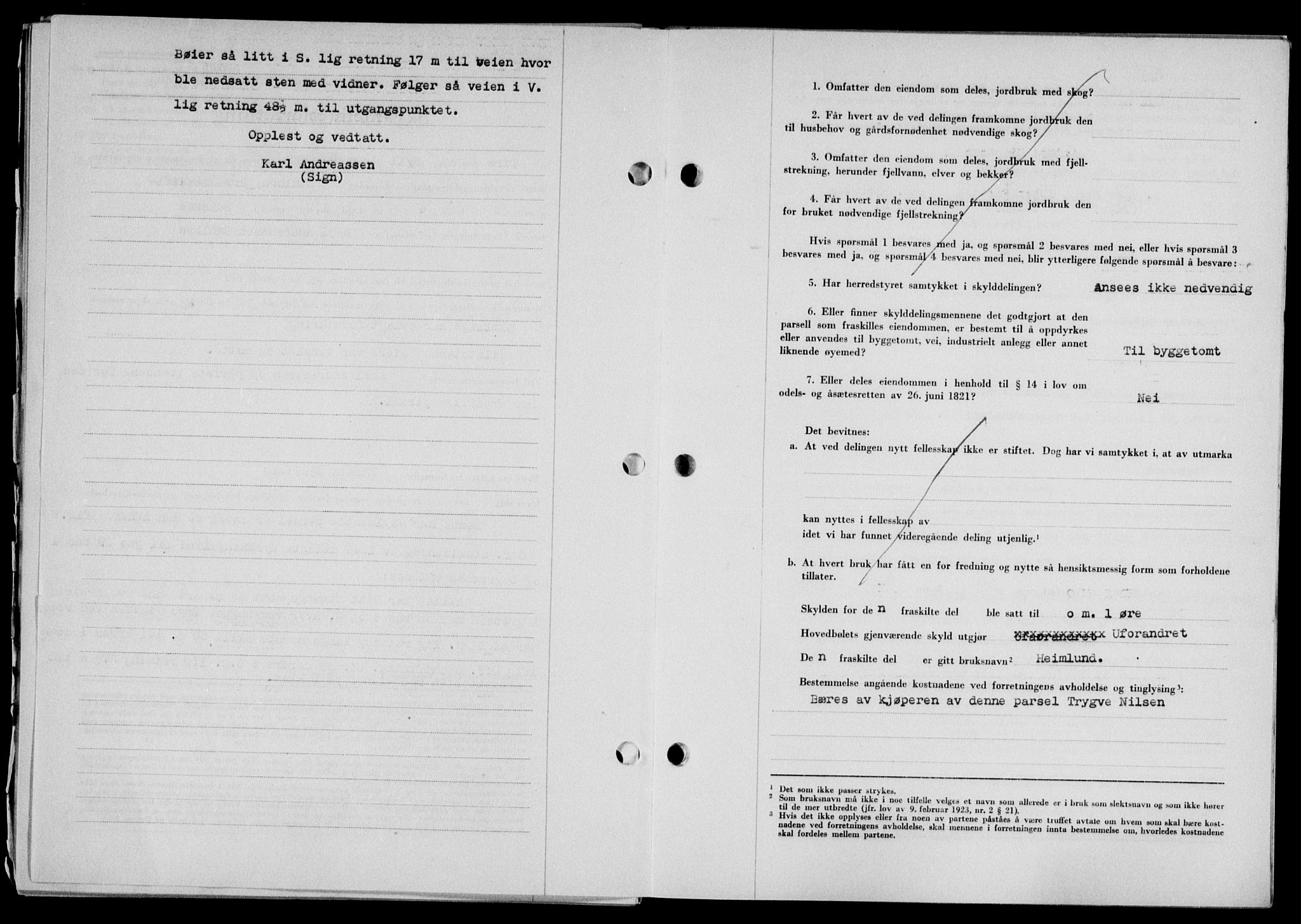 Lofoten sorenskriveri, SAT/A-0017/1/2/2C/L0019a: Mortgage book no. 19a, 1948-1948, Diary no: : 2599/1948