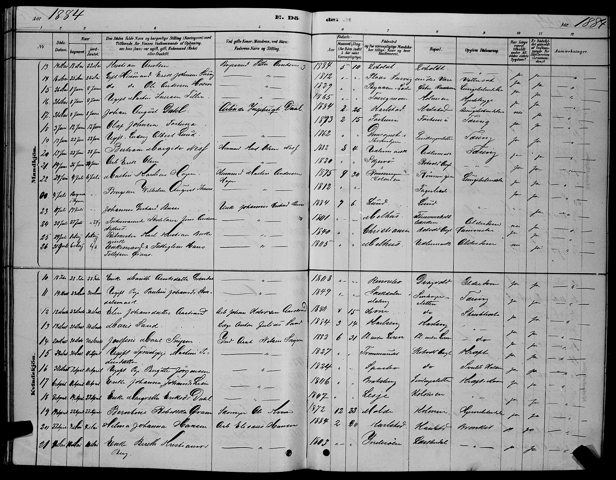 Ministerialprotokoller, klokkerbøker og fødselsregistre - Sør-Trøndelag, AV/SAT-A-1456/606/L0312: Parish register (copy) no. 606C08, 1878-1894