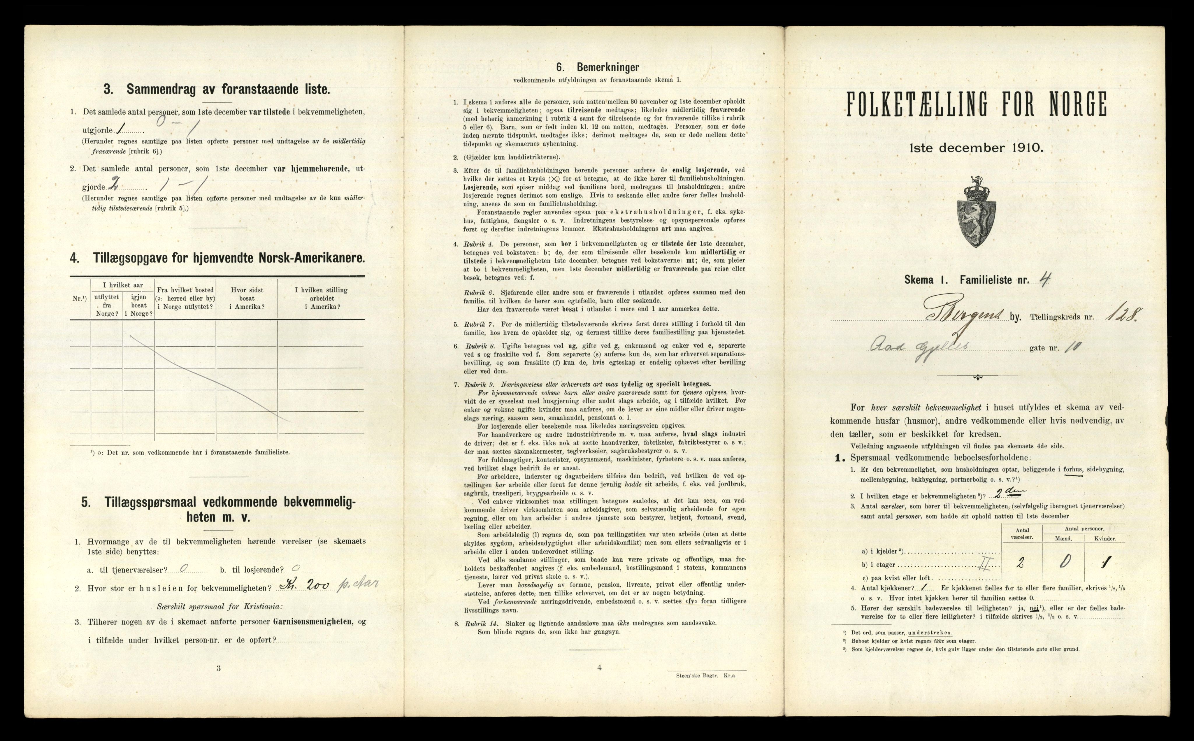 RA, 1910 census for Bergen, 1910, p. 44335