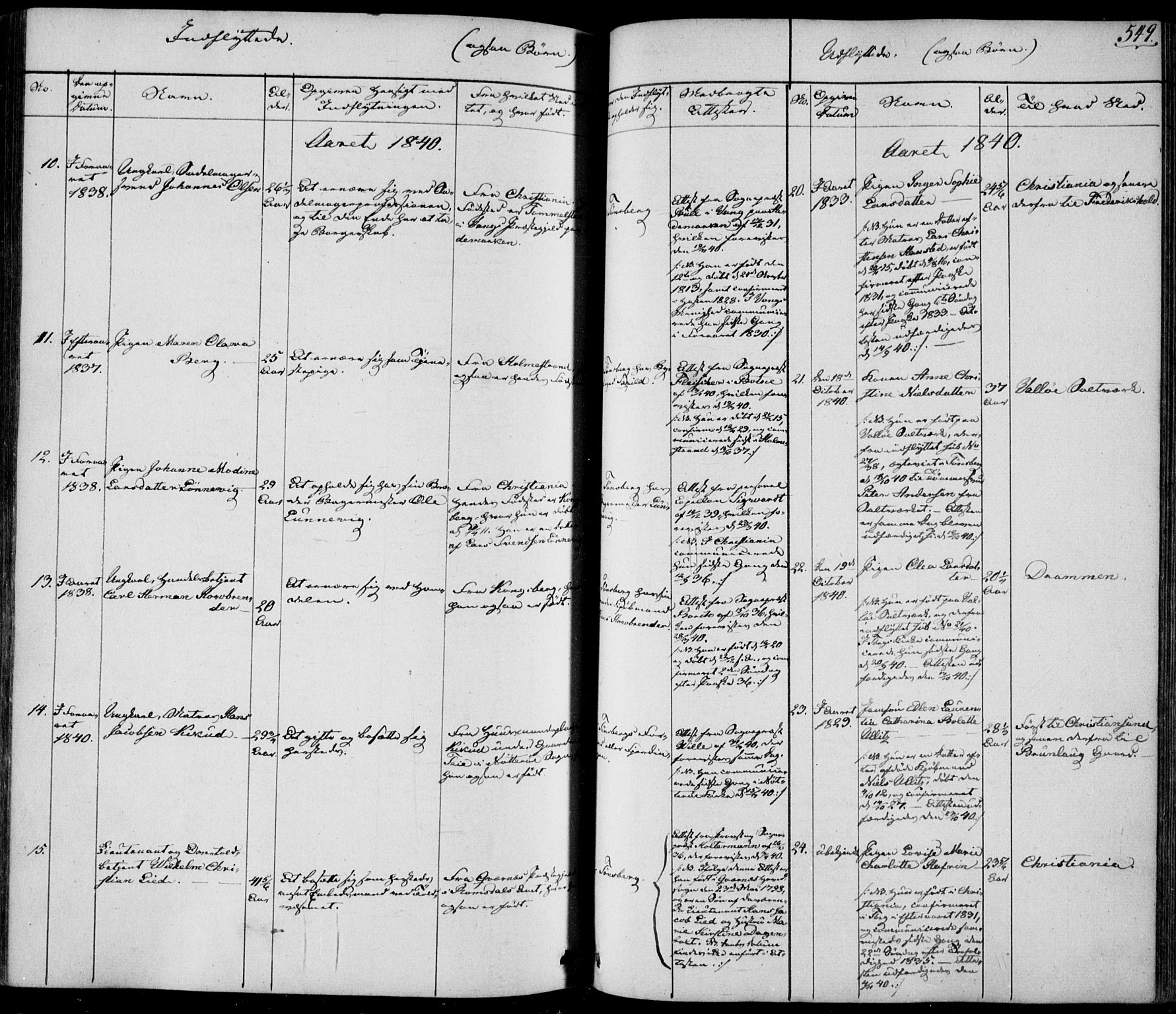 Tønsberg kirkebøker, AV/SAKO-A-330/F/Fa/L0006: Parish register (official) no. I 6, 1836-1844, p. 549