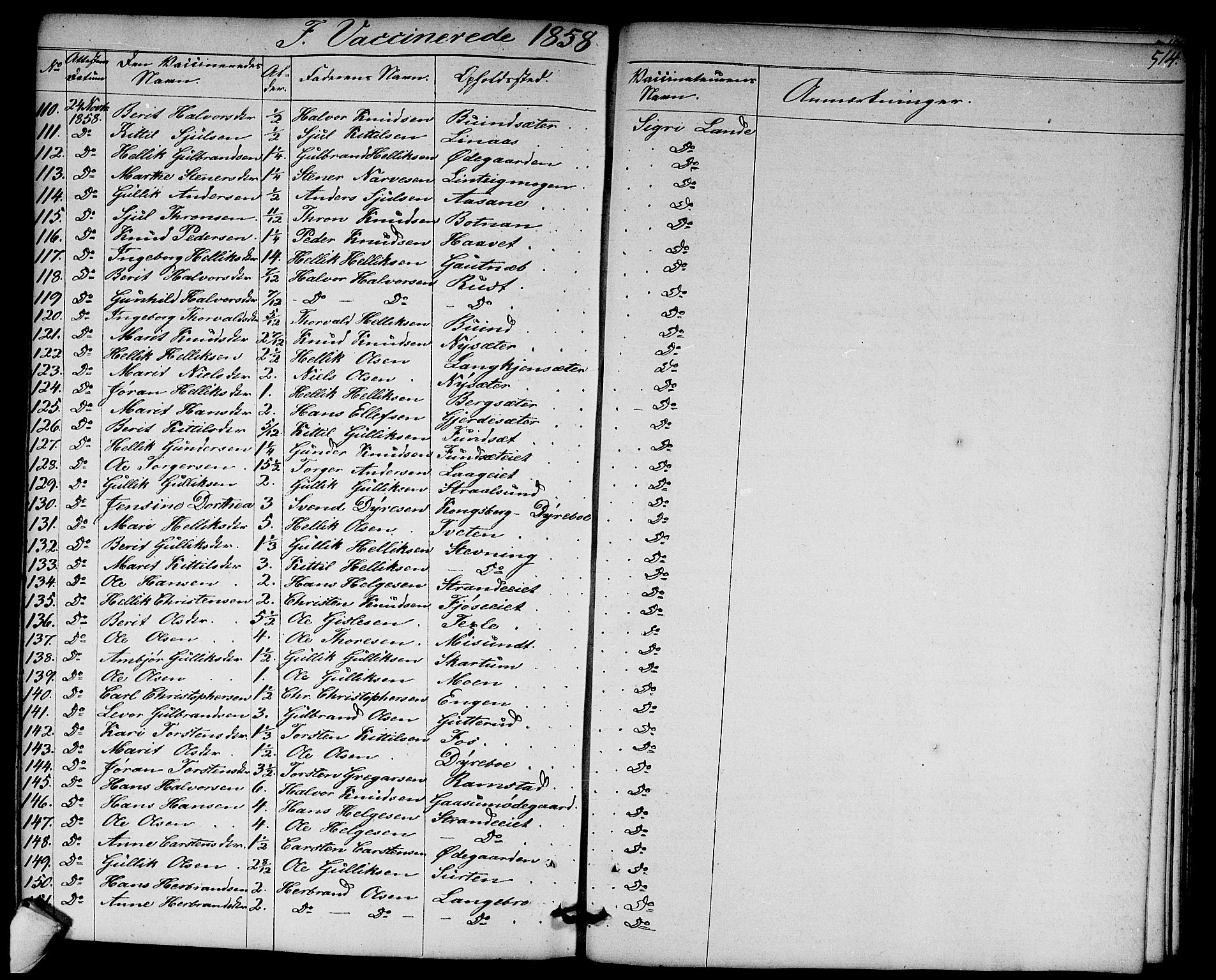 Flesberg kirkebøker, AV/SAKO-A-18/G/Ga/L0002: Parish register (copy) no. I 2, 1834-1860, p. 514