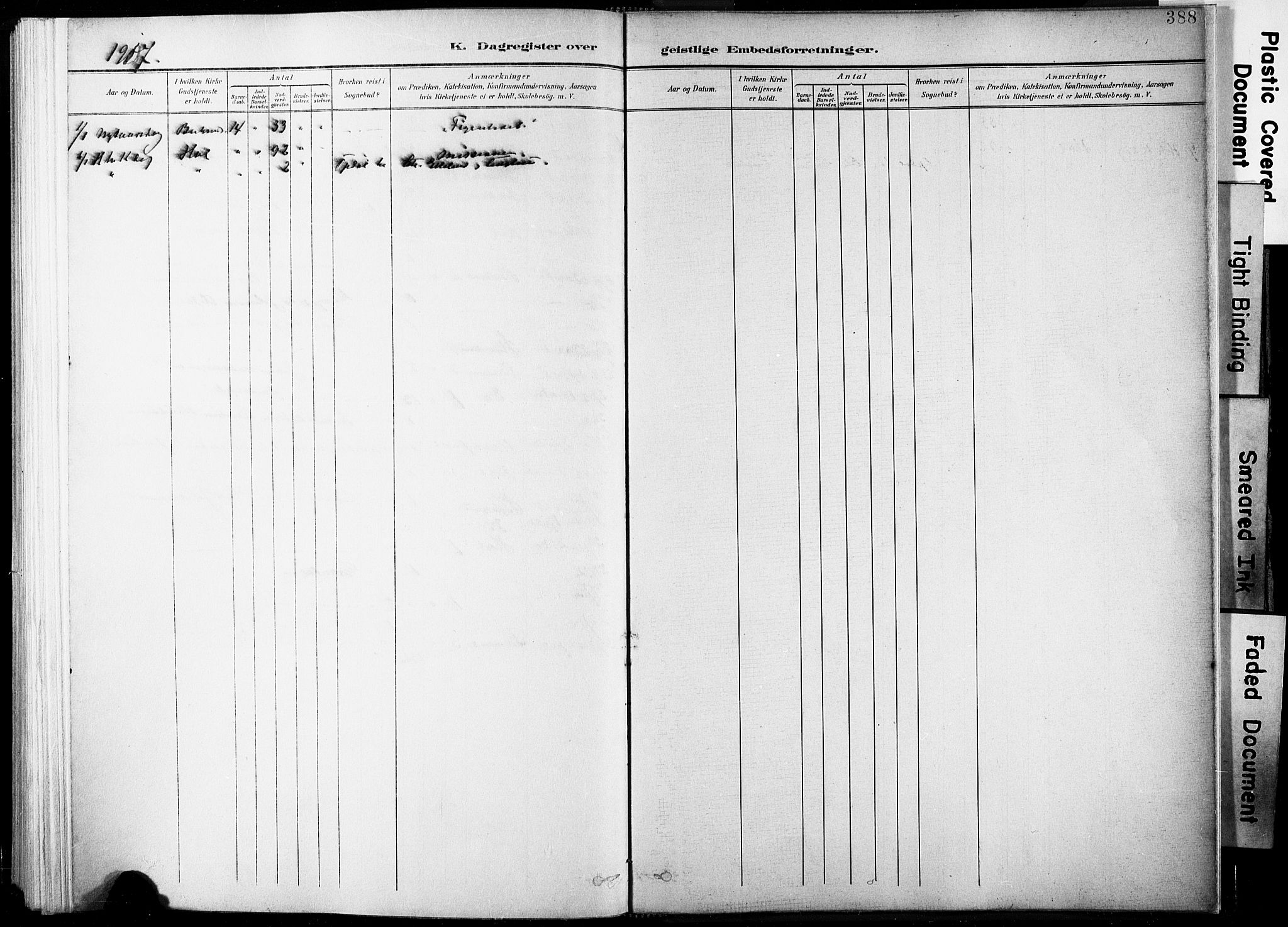 Ministerialprotokoller, klokkerbøker og fødselsregistre - Nordland, AV/SAT-A-1459/881/L1151: Parish register (official) no. 881A04, 1899-1907, p. 388