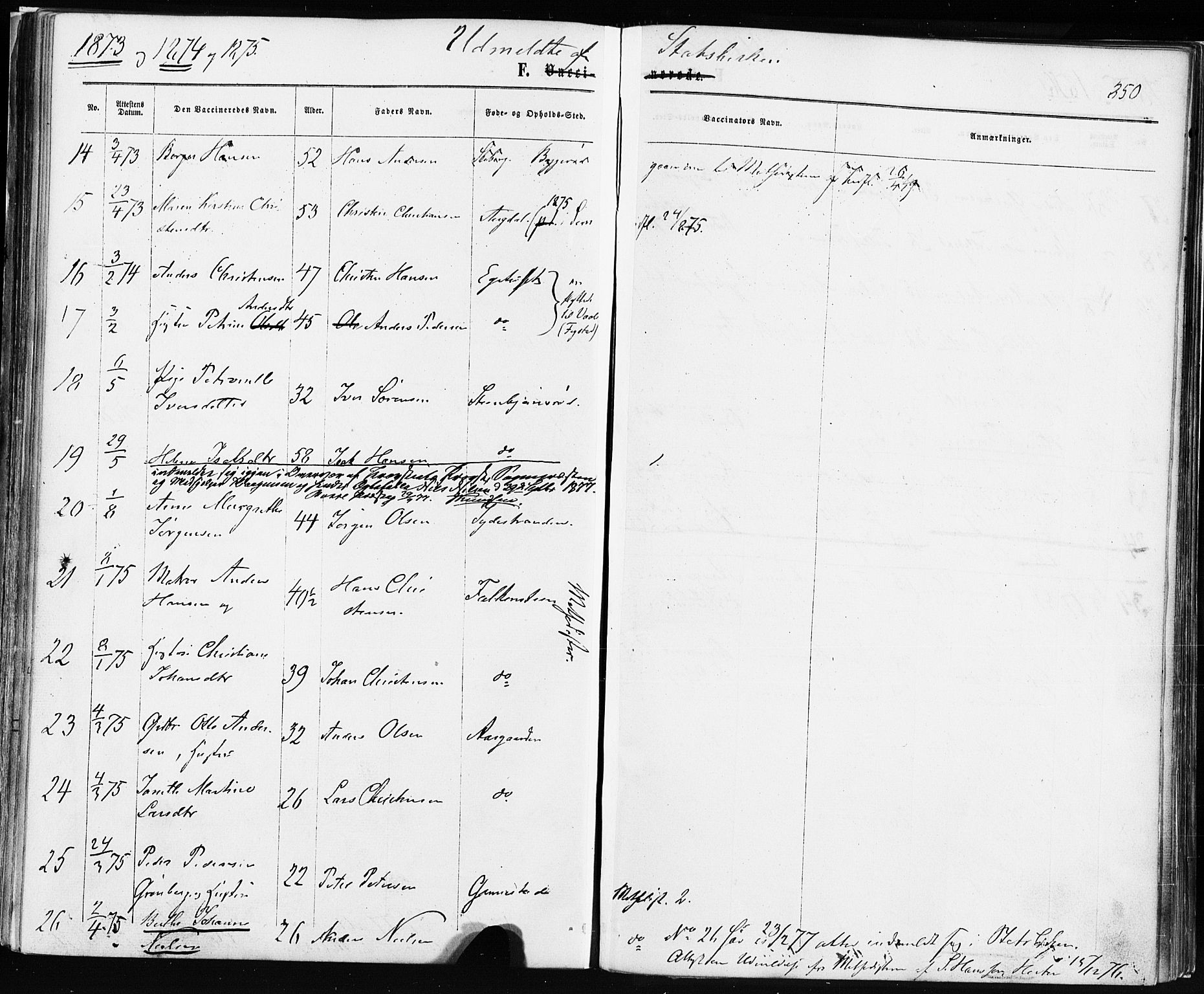 Borre kirkebøker, SAKO/A-338/F/Fa/L0008: Parish register (official) no. I 8, 1868-1877, p. 350