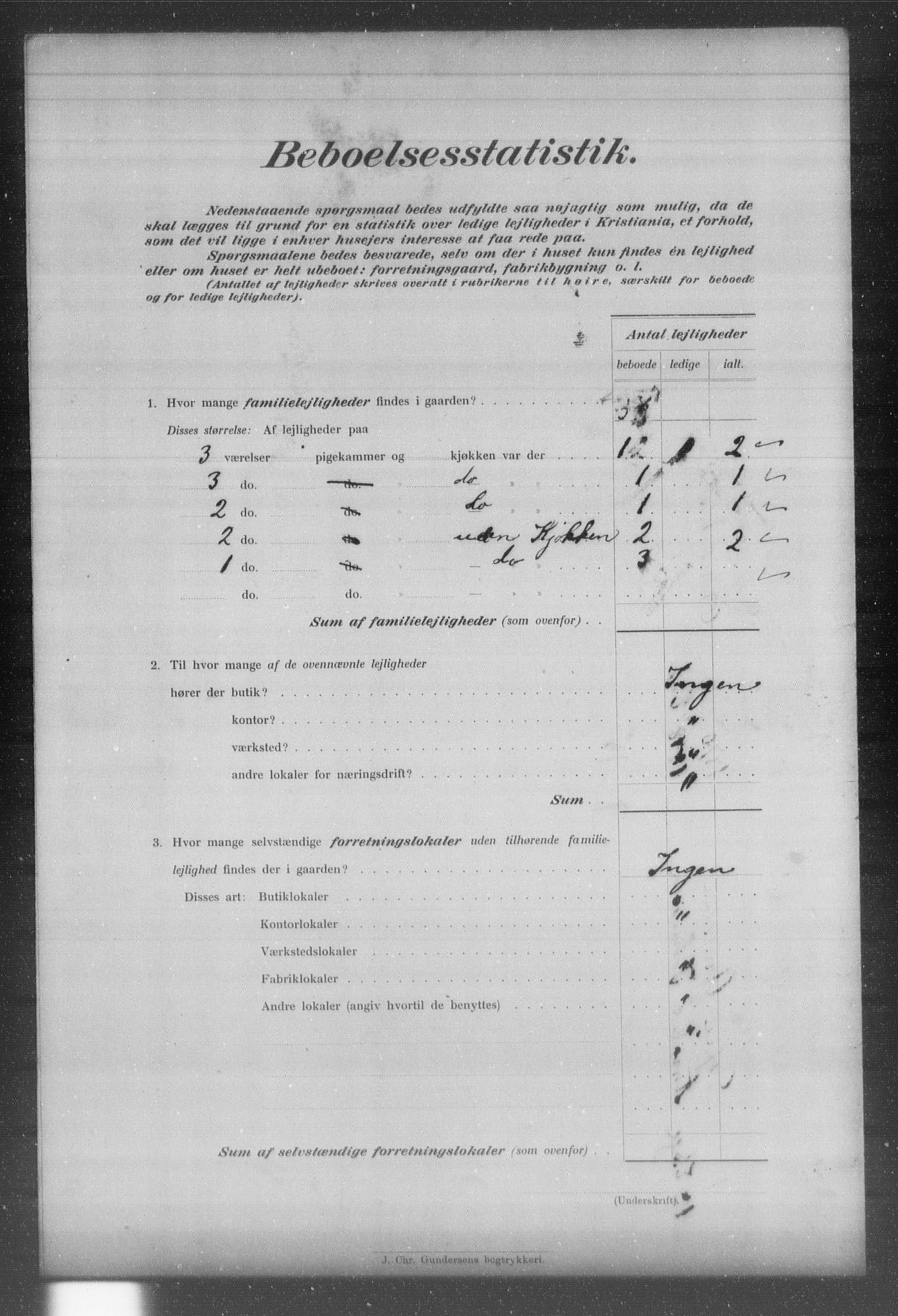OBA, Municipal Census 1903 for Kristiania, 1903, p. 13908