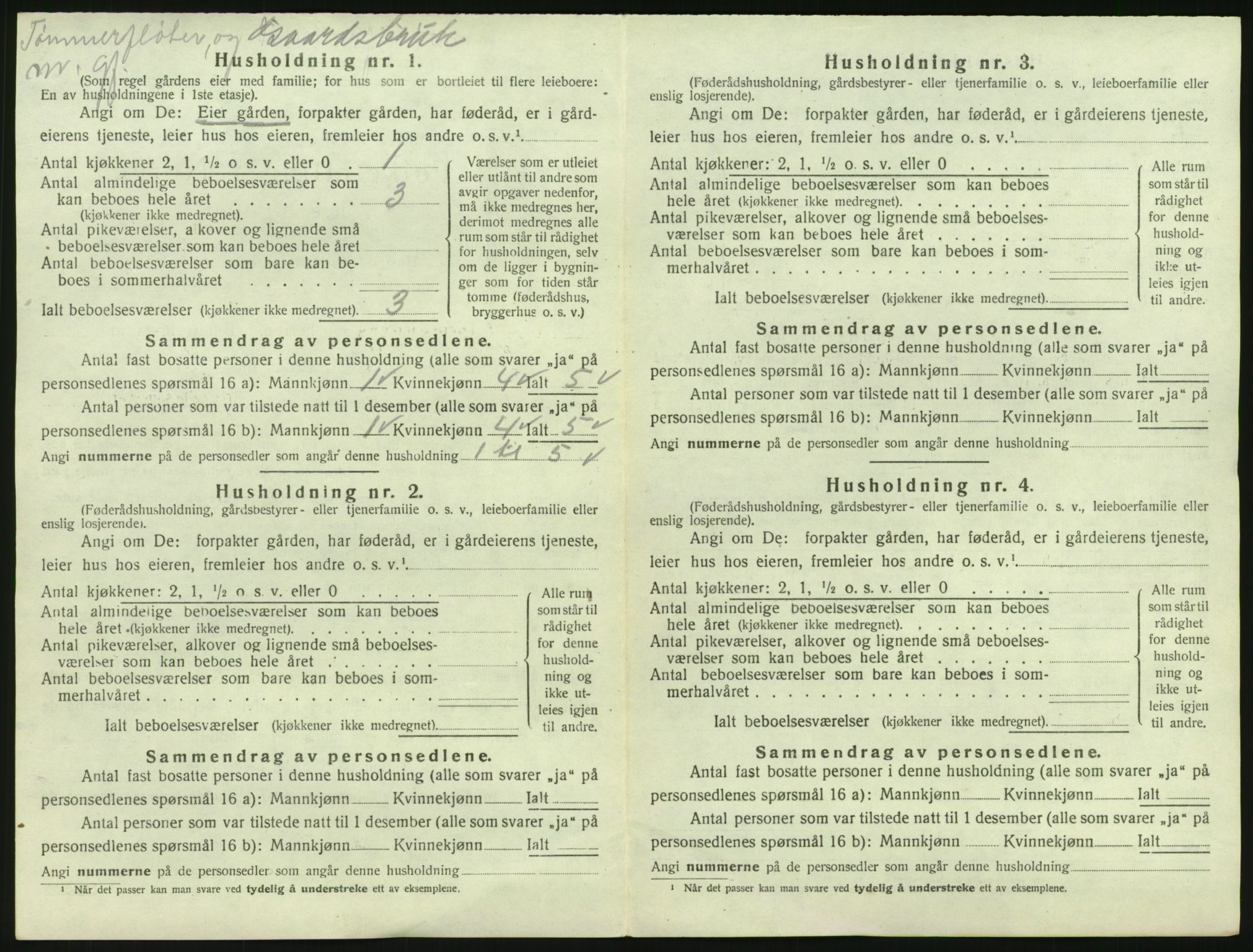 SAKO, 1920 census for Tjølling, 1920, p. 42
