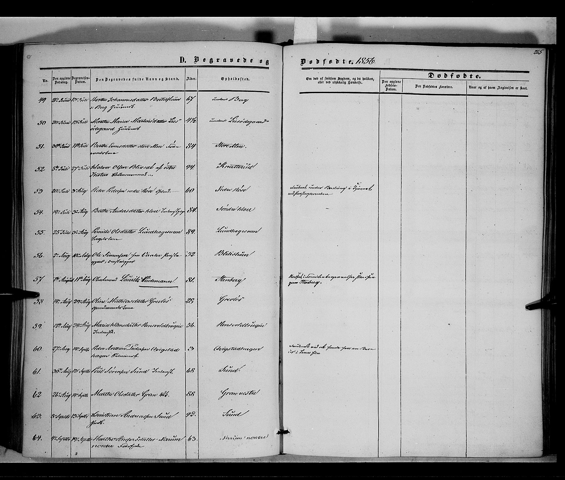 Vestre Toten prestekontor, AV/SAH-PREST-108/H/Ha/Haa/L0006: Parish register (official) no. 6, 1856-1861, p. 265