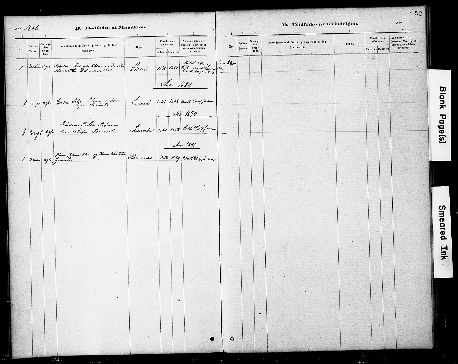 Ministerialprotokoller, klokkerbøker og fødselsregistre - Nord-Trøndelag, SAT/A-1458/783/L0661: Parish register (copy) no. 783C01, 1878-1893, p. 52