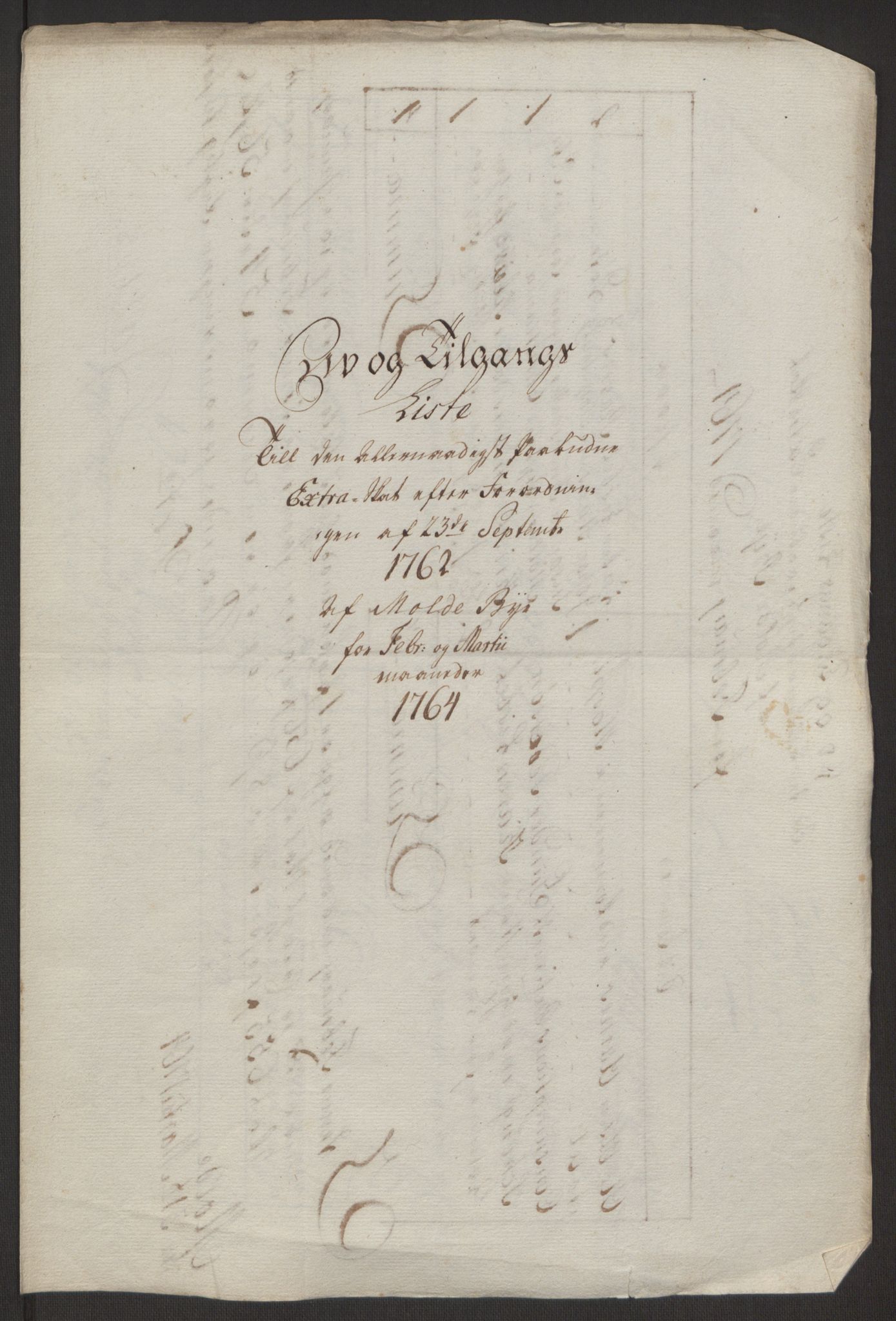 Rentekammeret inntil 1814, Reviderte regnskaper, Byregnskaper, RA/EA-4066/R/Rq/L0487/0004: [Q1] Kontribusjonsregnskap / Ekstraskatt, 1762-1772, p. 75