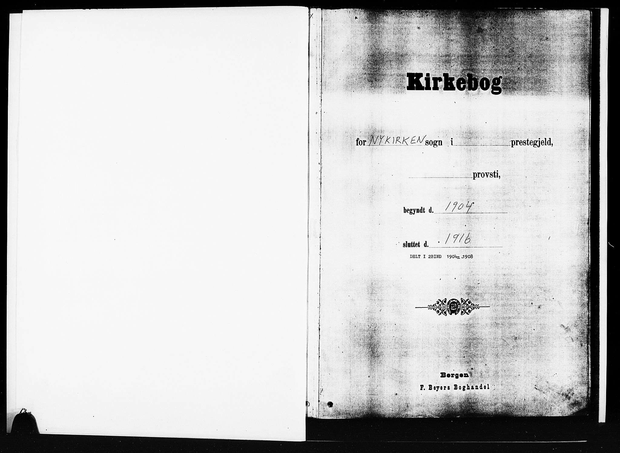 Nykirken Sokneprestembete, SAB/A-77101/H/Hab: Parish register (copy) no. B 5, 1904-1908