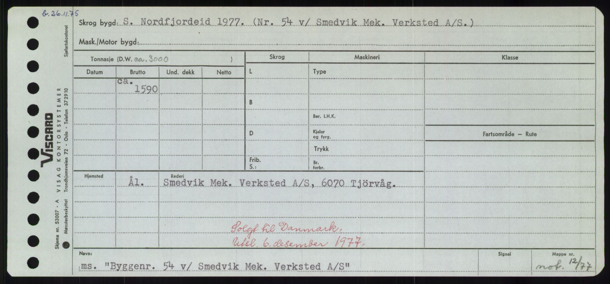 Sjøfartsdirektoratet med forløpere, Skipsmålingen, RA/S-1627/H/Hd/L0006: Fartøy, Byg-Båt, p. 595