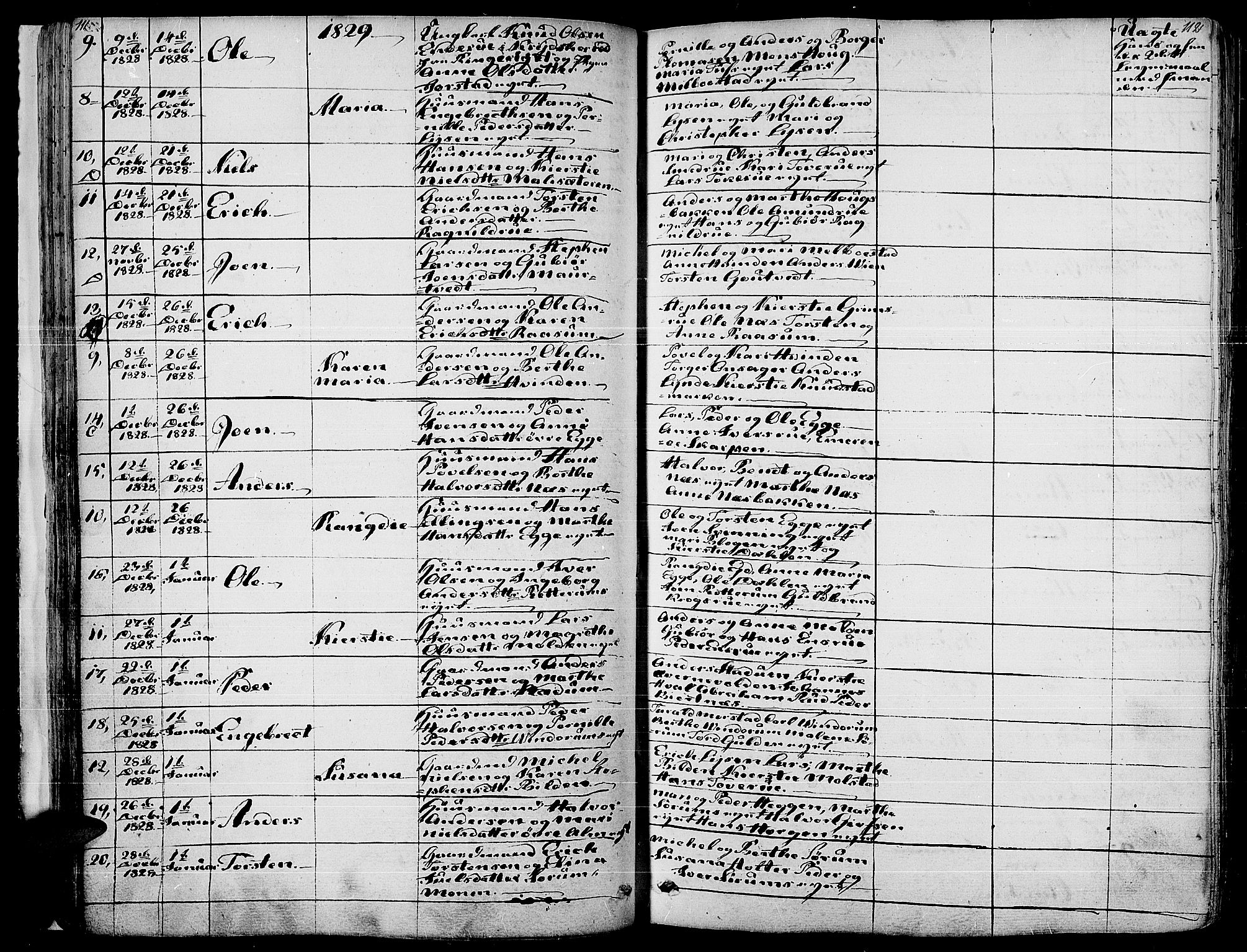 Gran prestekontor, AV/SAH-PREST-112/H/Ha/Haa/L0010: Parish register (official) no. 10, 1824-1842, p. 111-112