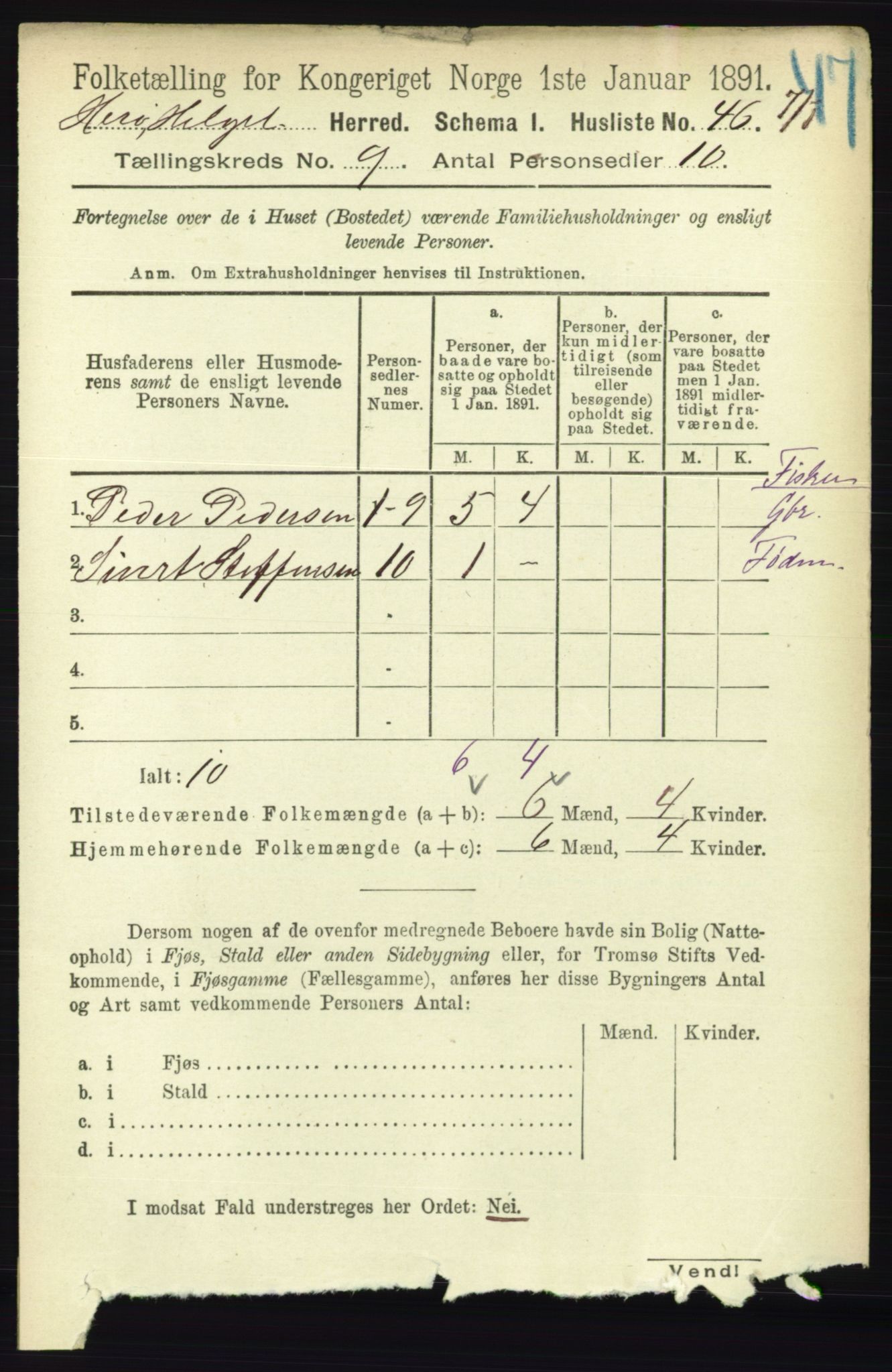 RA, 1891 census for 1818 Herøy, 1891, p. 3517