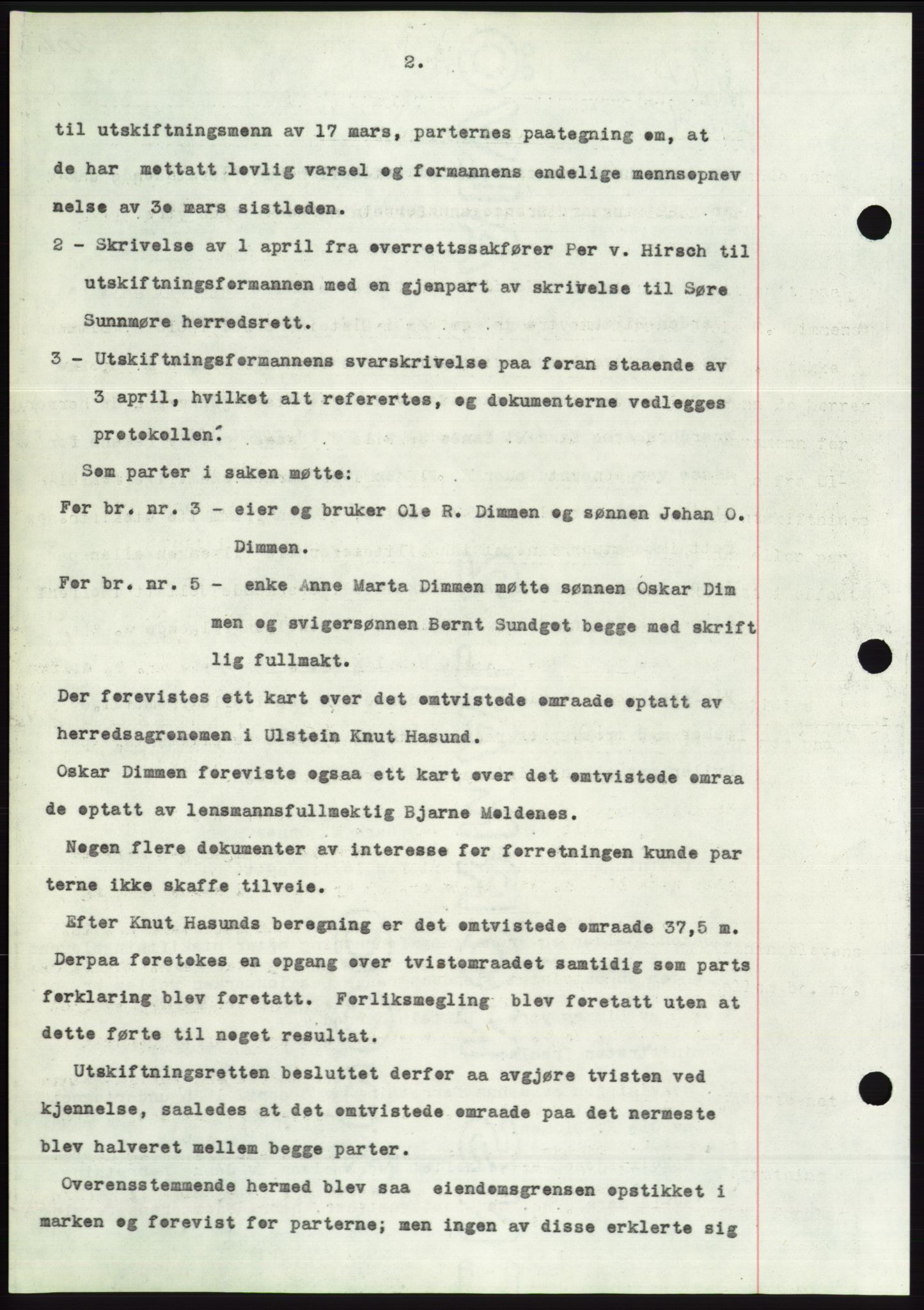 Søre Sunnmøre sorenskriveri, AV/SAT-A-4122/1/2/2C/L0062: Mortgage book no. 56, 1936-1937, Diary no: : 62/1937