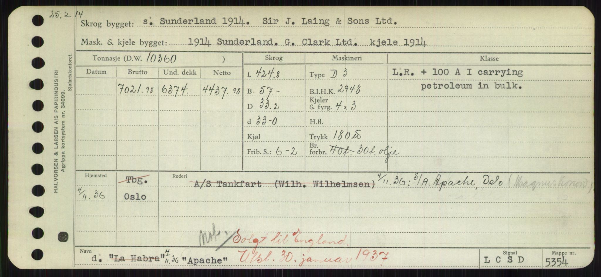 Sjøfartsdirektoratet med forløpere, Skipsmålingen, RA/S-1627/H/Hd/L0002: Fartøy, Apa-Axe, p. 3