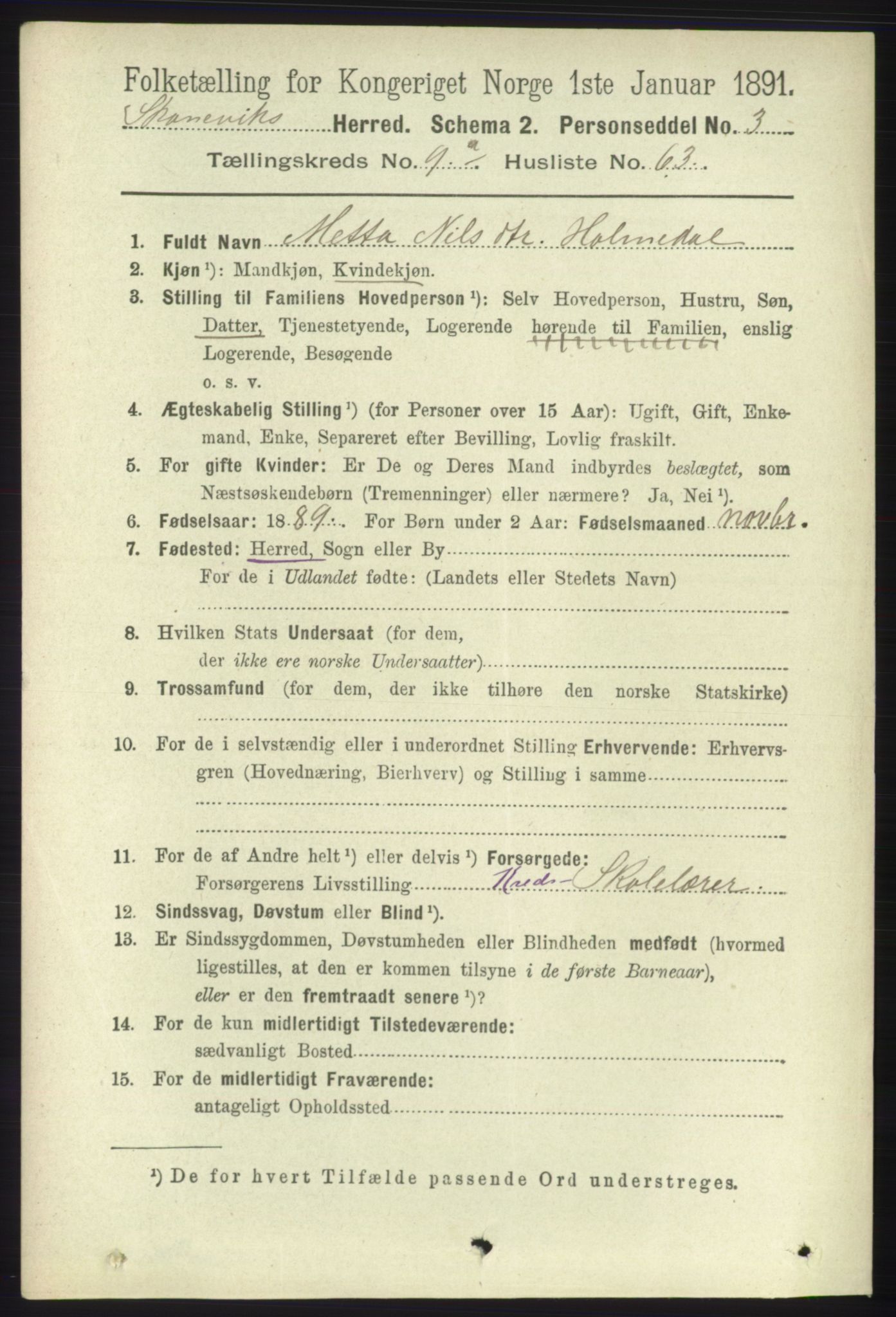 RA, 1891 census for 1212 Skånevik, 1891, p. 2862