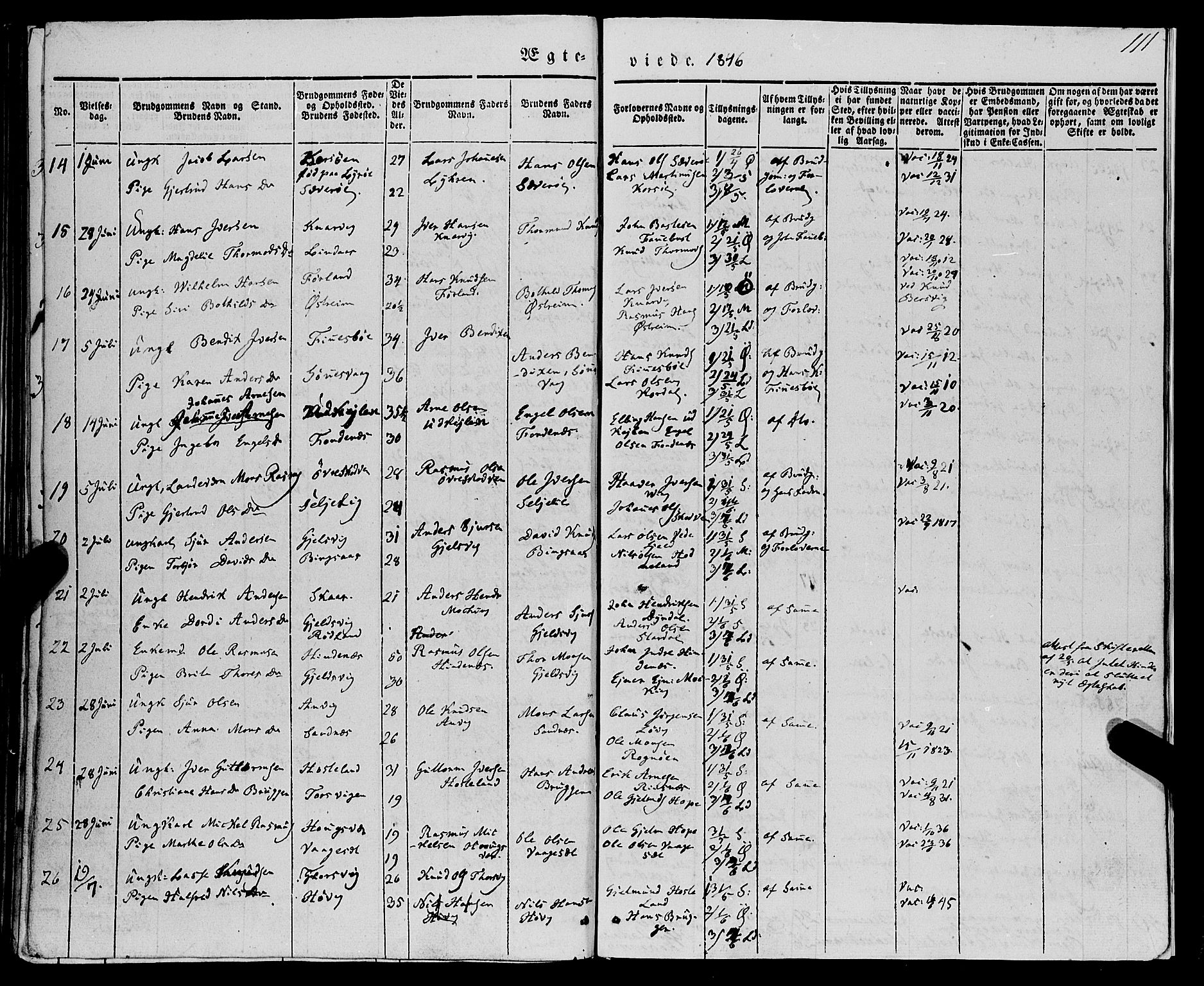 Lindås Sokneprestembete, SAB/A-76701/H/Haa: Parish register (official) no. A 12, 1836-1848, p. 111