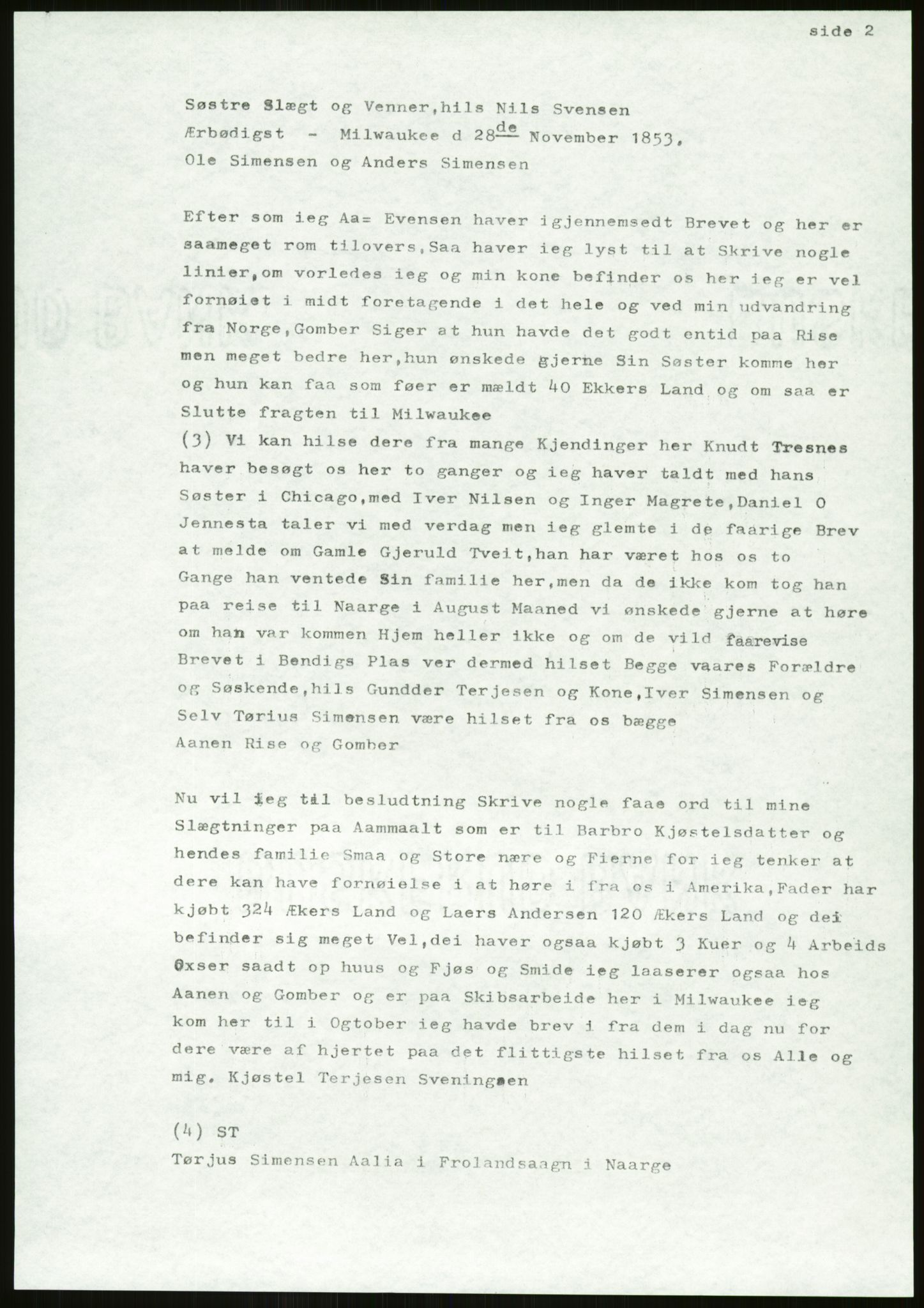 Samlinger til kildeutgivelse, Amerikabrevene, AV/RA-EA-4057/F/L0026: Innlån fra Aust-Agder: Aust-Agder-Arkivet - Erickson, 1838-1914, p. 319