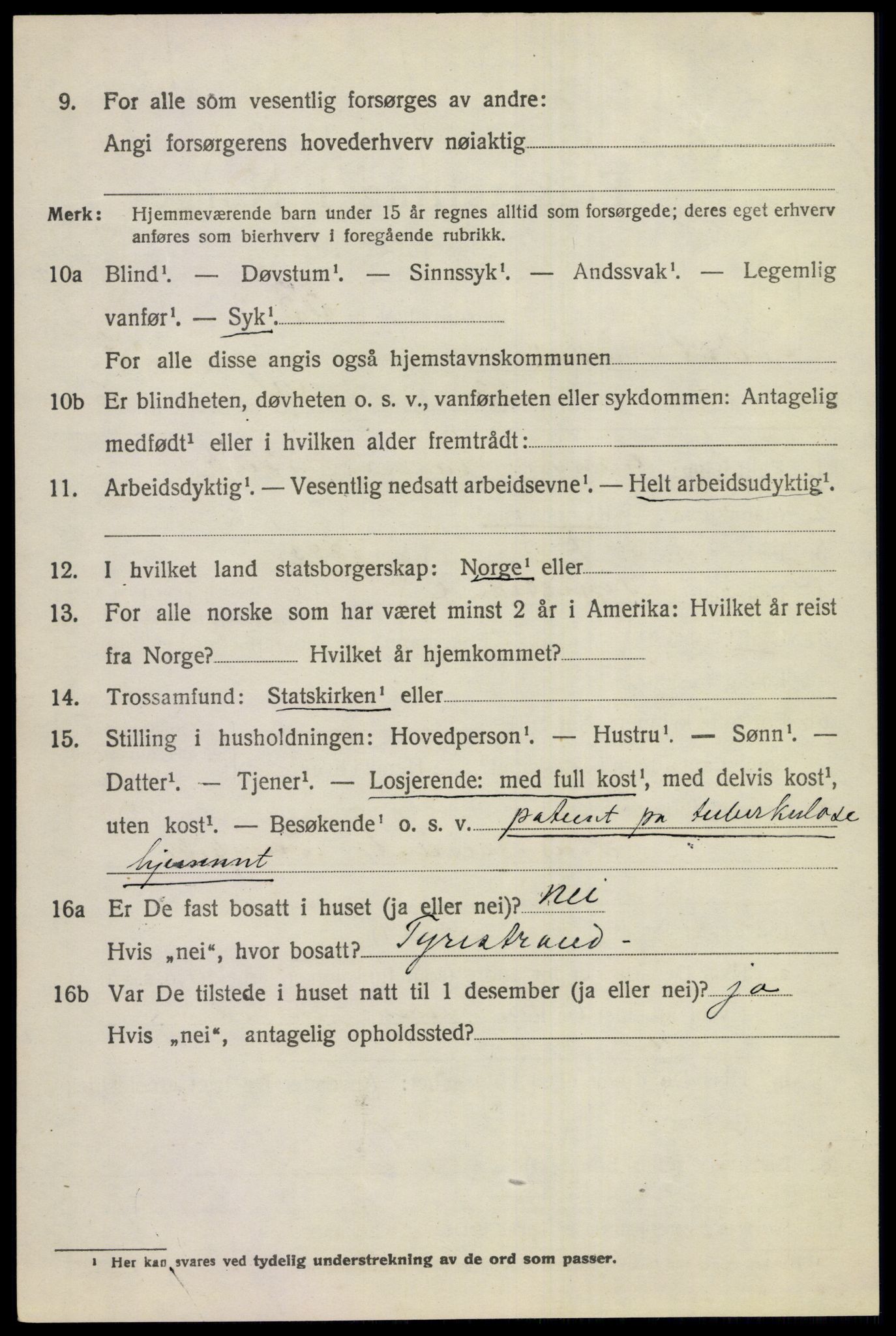 SAKO, 1920 census for Norderhov, 1920, p. 6198