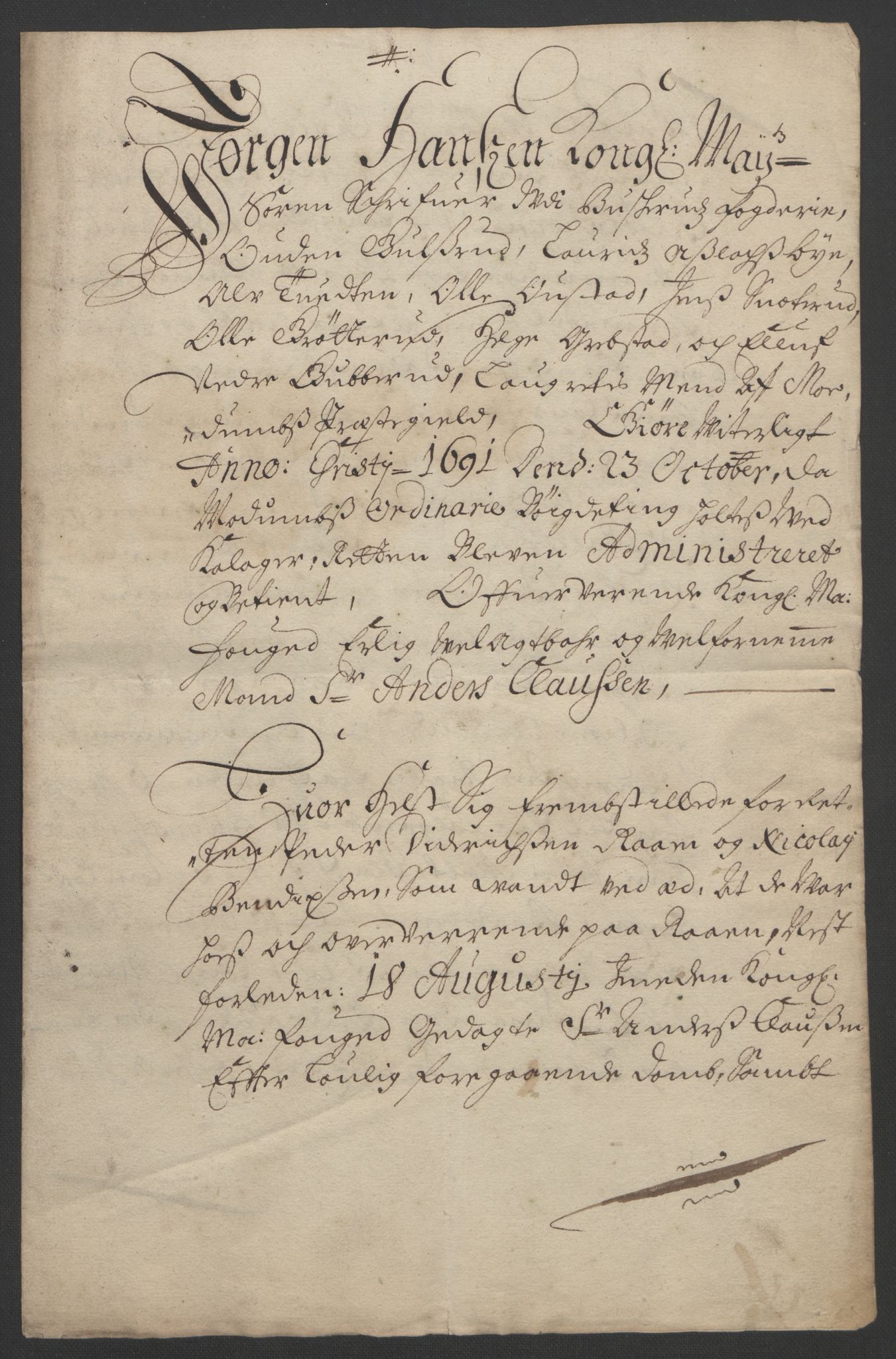 Rentekammeret inntil 1814, Reviderte regnskaper, Fogderegnskap, RA/EA-4092/R25/L1681: Fogderegnskap Buskerud, 1691-1692, p. 302