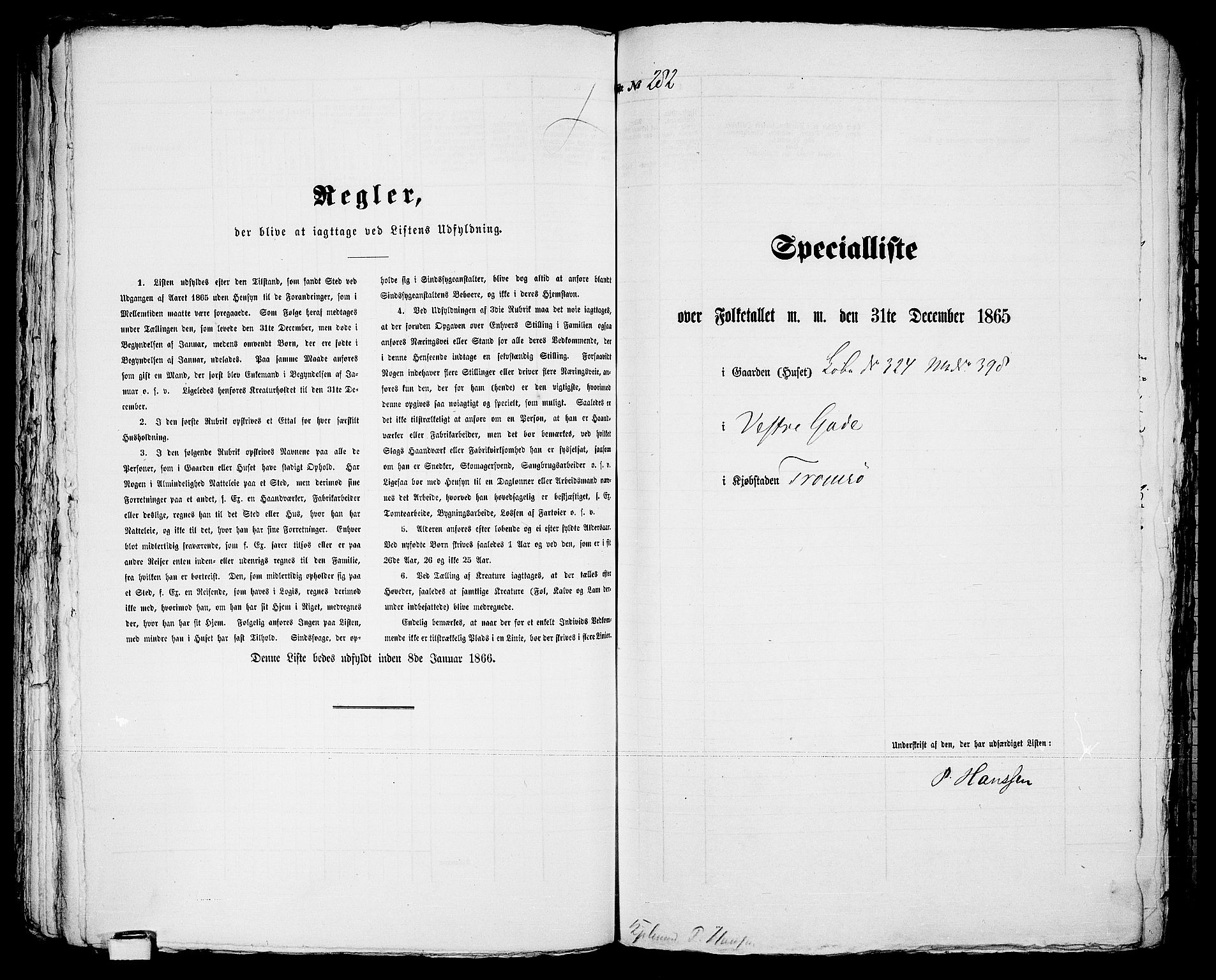 RA, 1865 census for Tromsø, 1865, p. 580