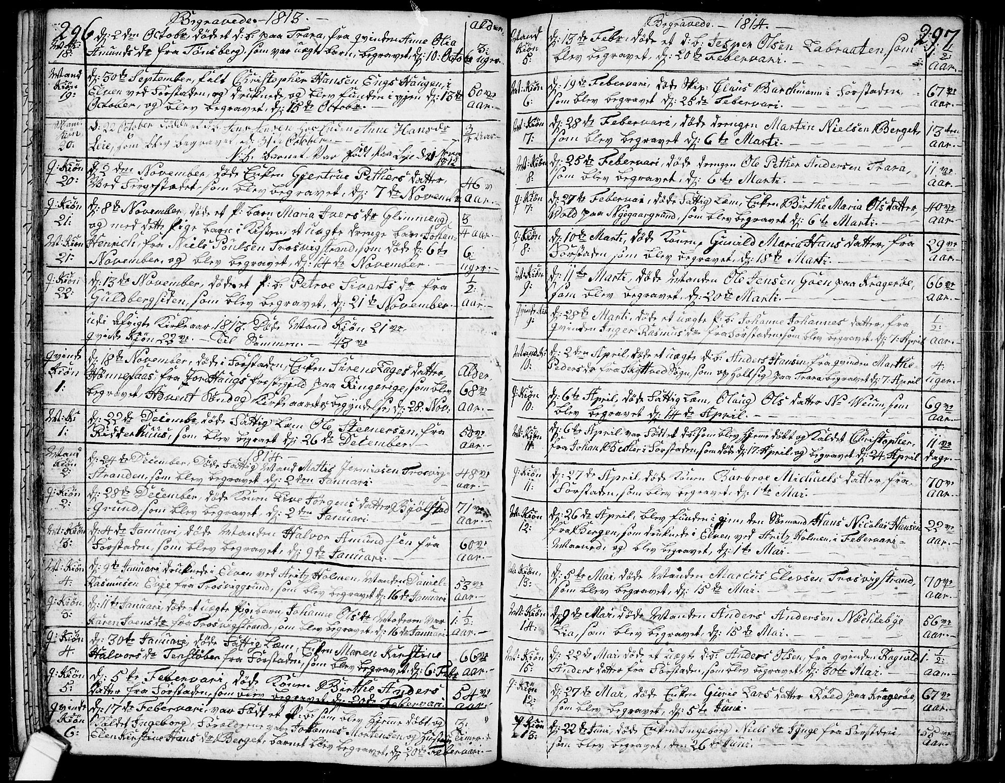 Glemmen prestekontor Kirkebøker, AV/SAO-A-10908/F/Fa/L0003: Parish register (official) no. 3, 1803-1815, p. 296-297