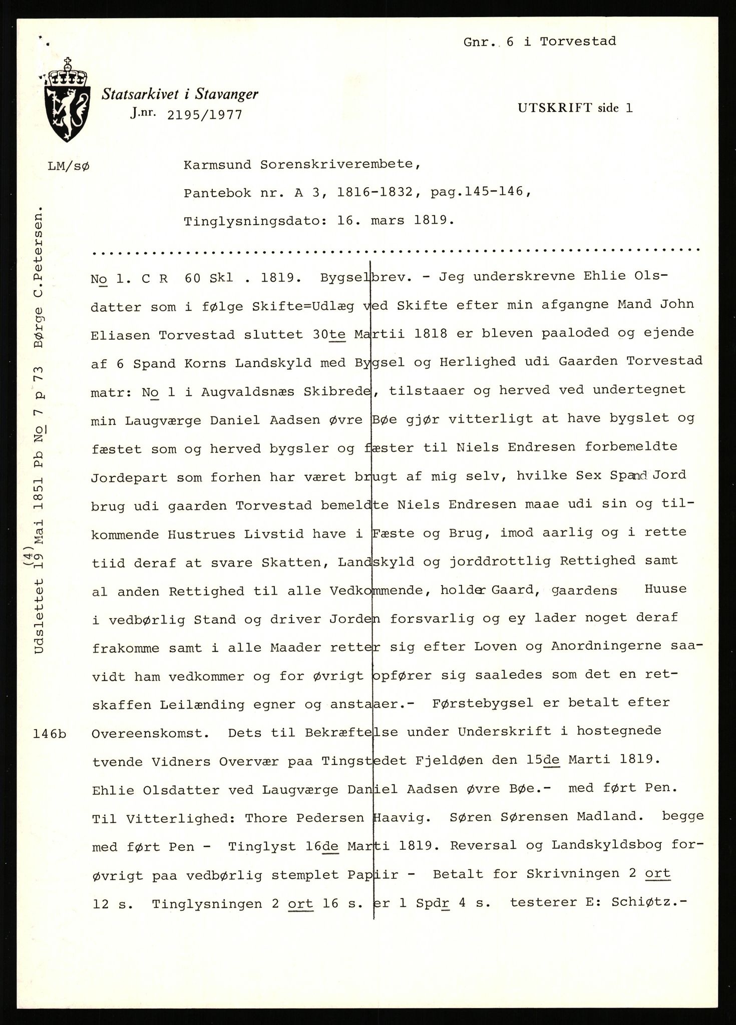 Statsarkivet i Stavanger, AV/SAST-A-101971/03/Y/Yj/L0088: Avskrifter sortert etter gårdsnavn: Todneim - Tuestad, 1750-1930, p. 299