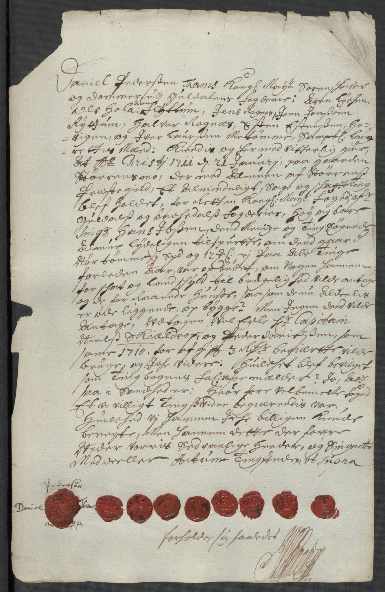 Rentekammeret inntil 1814, Reviderte regnskaper, Fogderegnskap, RA/EA-4092/R60/L3960: Fogderegnskap Orkdal og Gauldal, 1710, p. 427